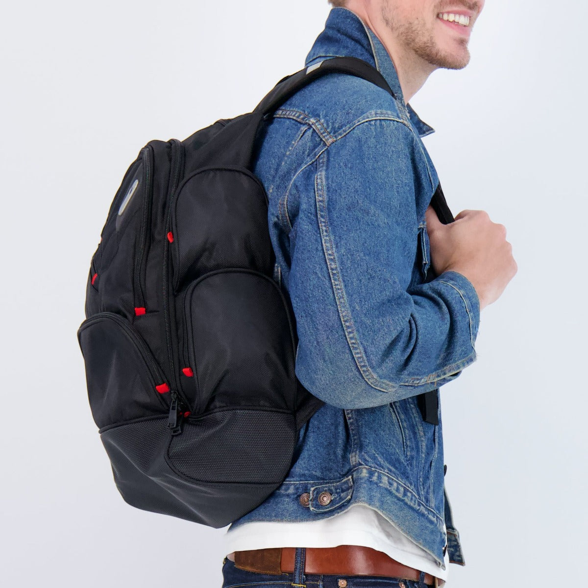 Refugee 1680 Denier Ful tech 15" laptop carry-on backpack in black