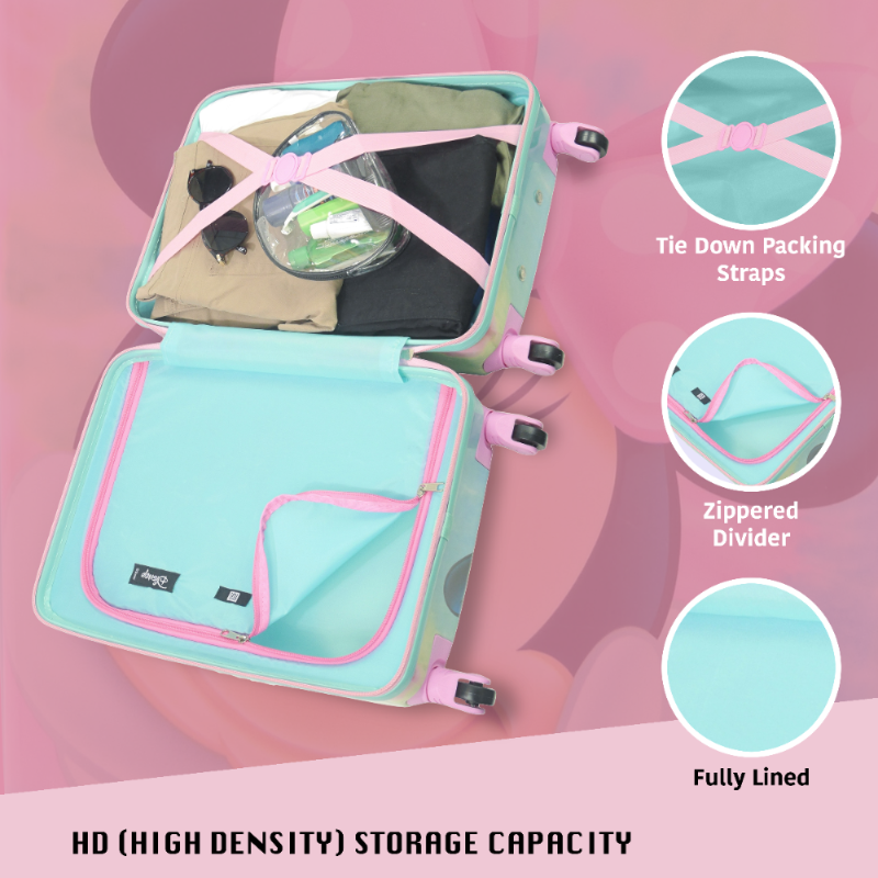 Ful Disney minnie mouse tye dye kids 21 inch carry on spinner suitcase hardside - best kids luggage for travel
