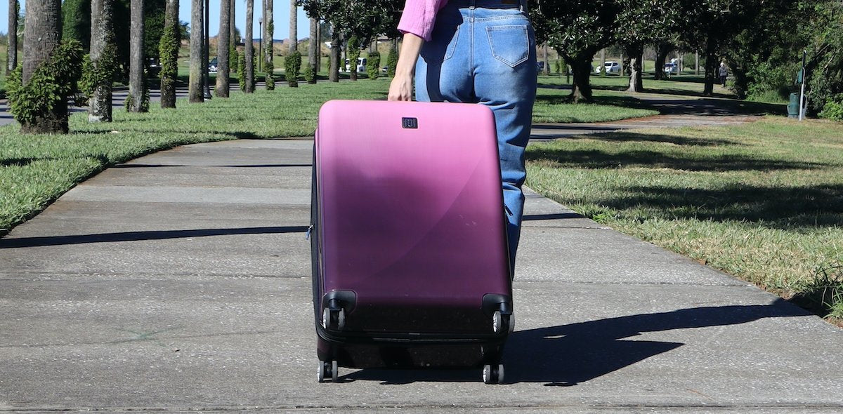 Impulse spinner suitcase luggage pink by Ful