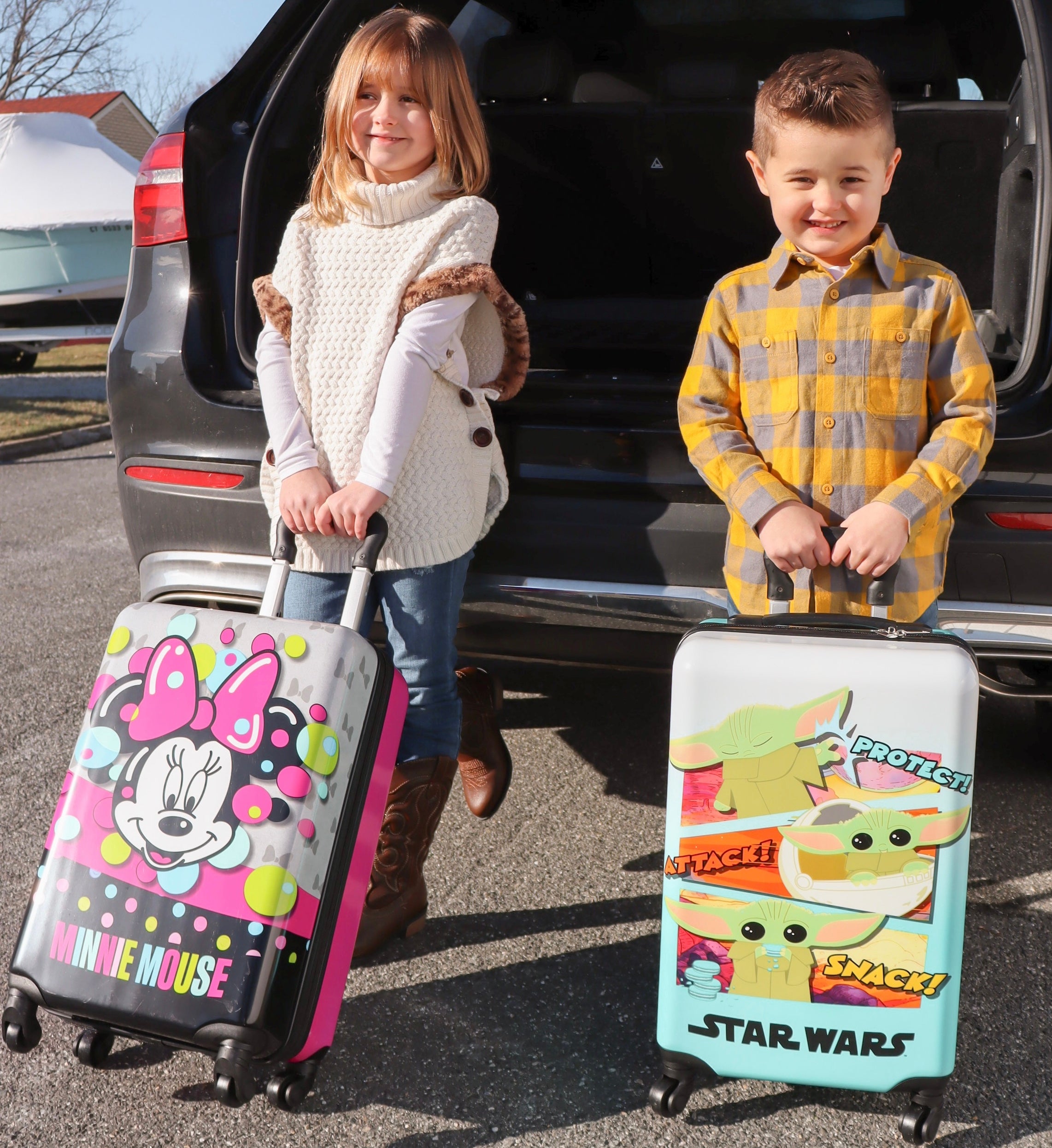 Children Rolling Luggage Spinner Wheels Suitcase Kids Cabin