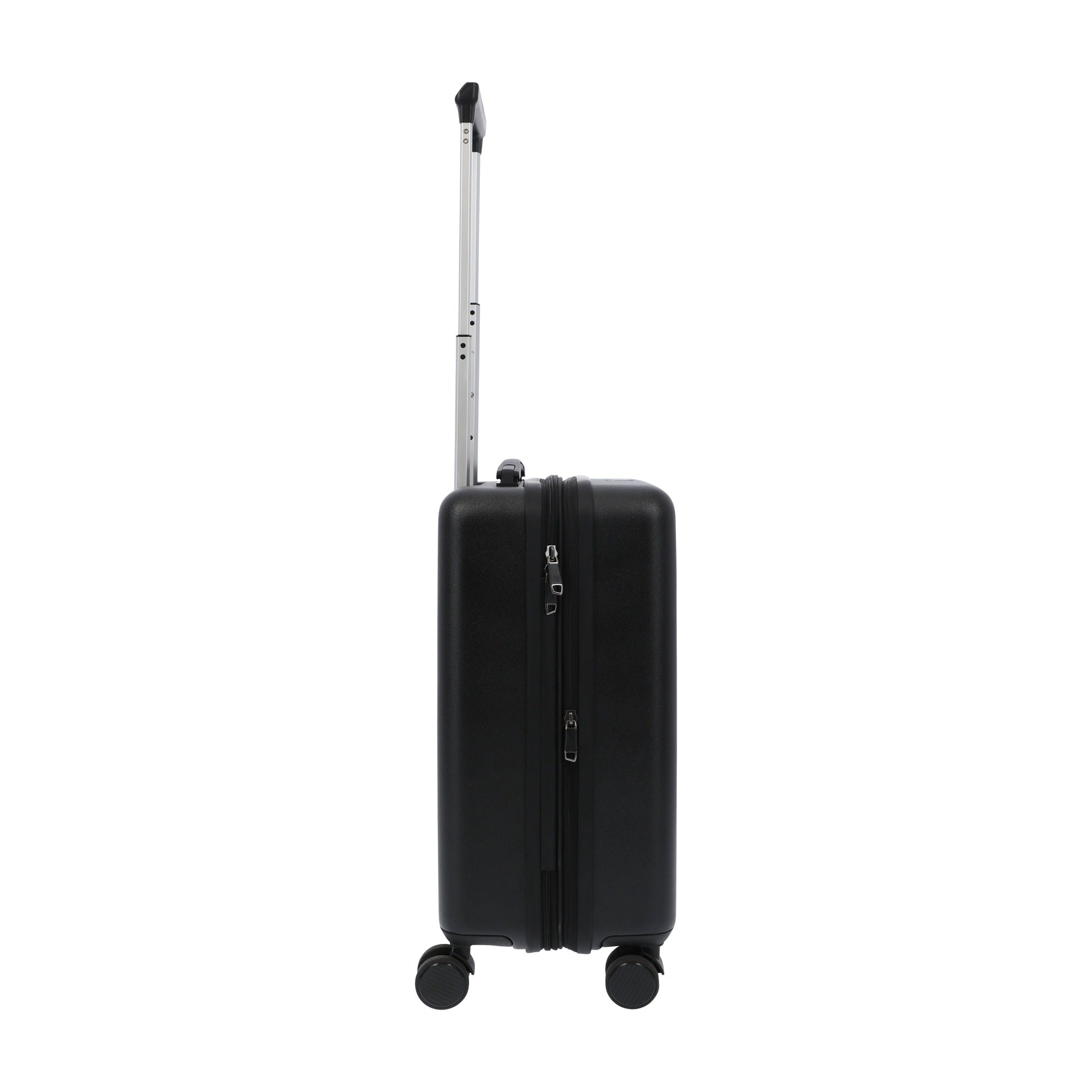 black carry-on luggage spinner suitcase by Ful