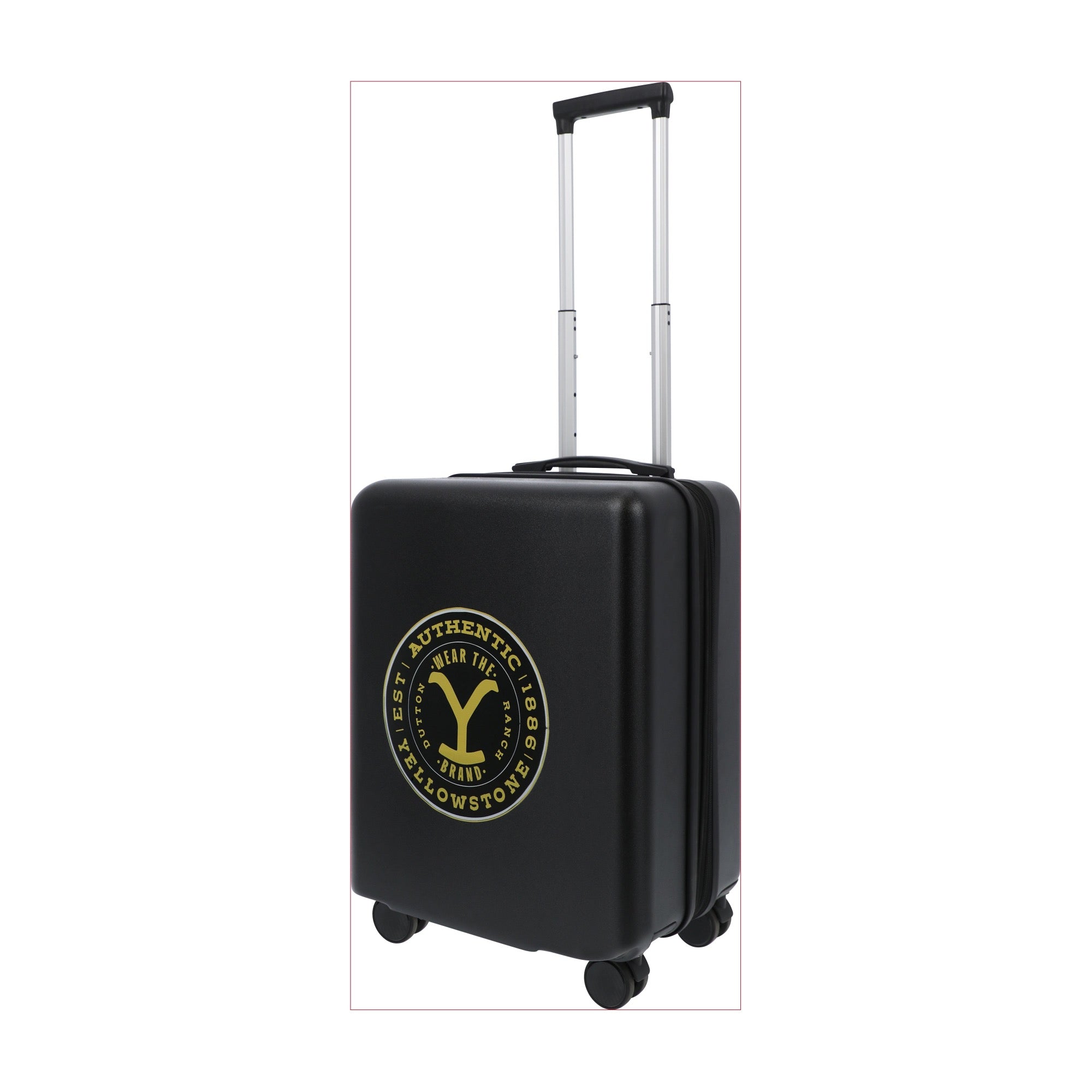Black paramount yellowstone 22.5" carry-on spinner suitcase luggage by Ful