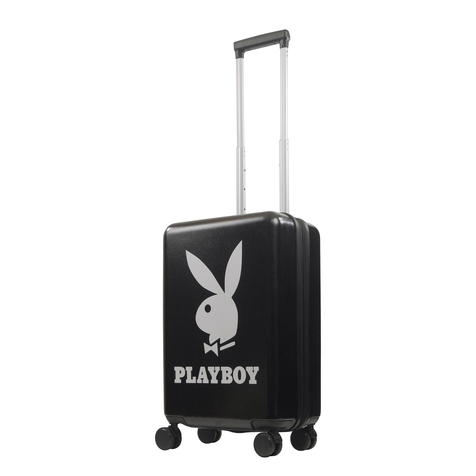 Playboy Ful 22.5" Black Carry-On Hard Side Spinner Suitcase Rolling Luggage