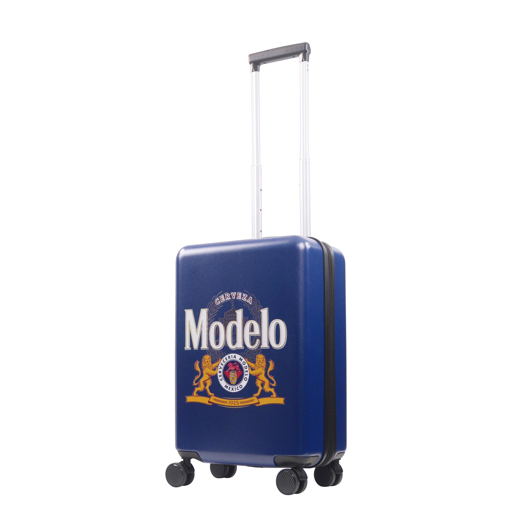 Modelo 22.5" Navy Blue Carry-On Hard Side Rolling Luggage Spinner Suitcase by Ful