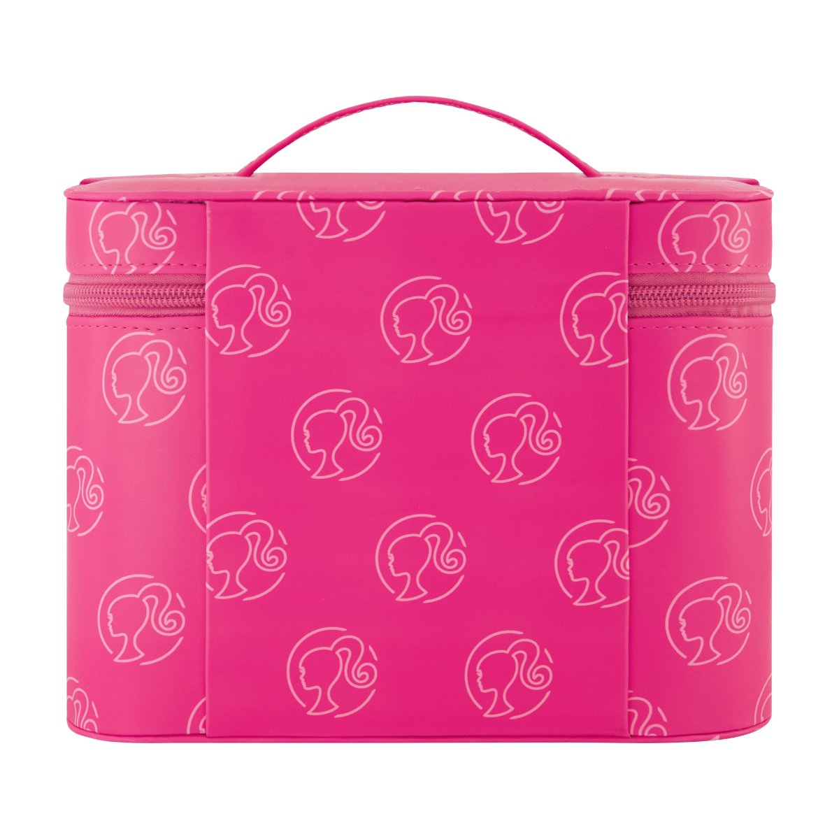 Barbie hot pink large cosmetic case organizer with mirror