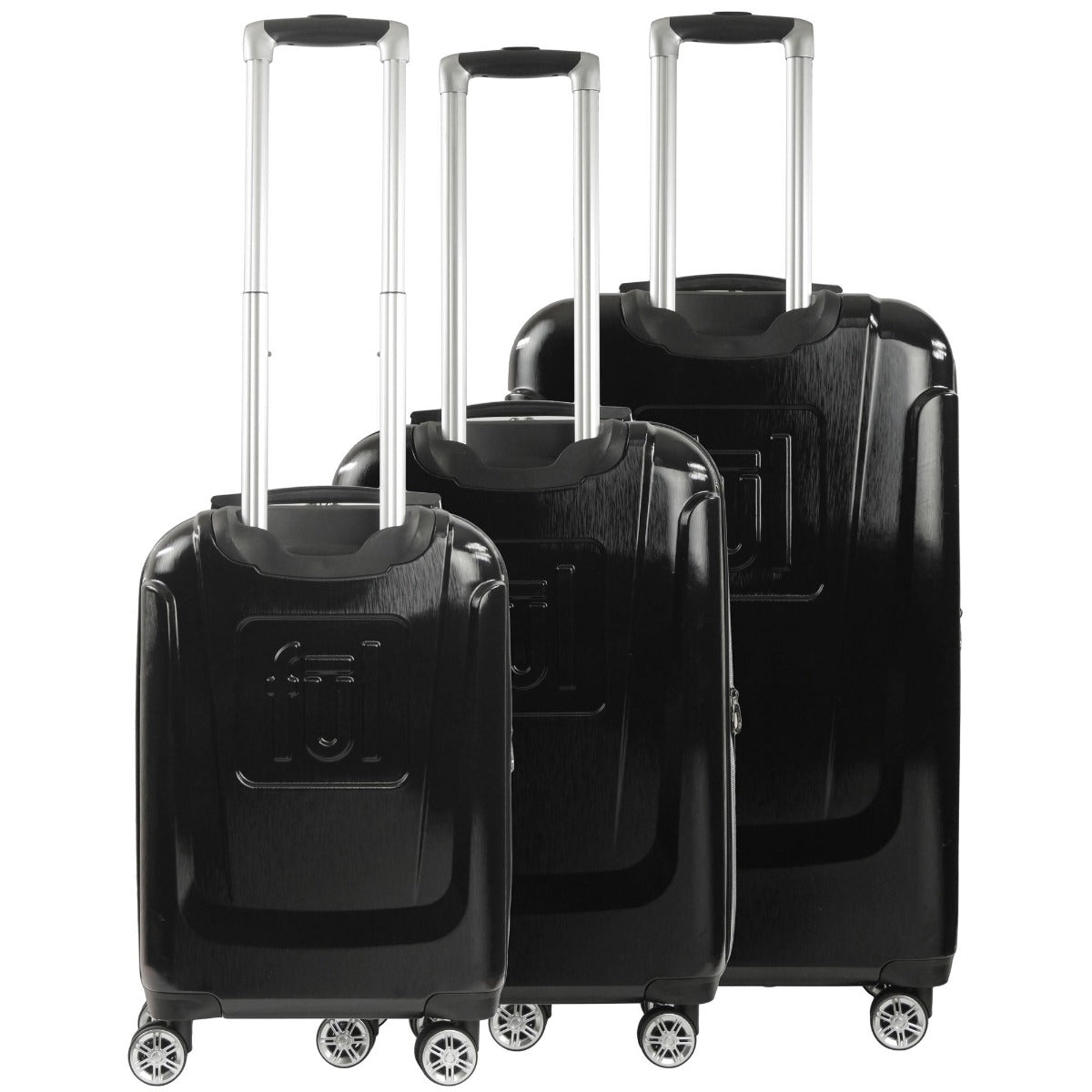 Adult Disney Mickey Mouse Hard Rolling Spinner Suitcases 3 Piece Luggage Set Black