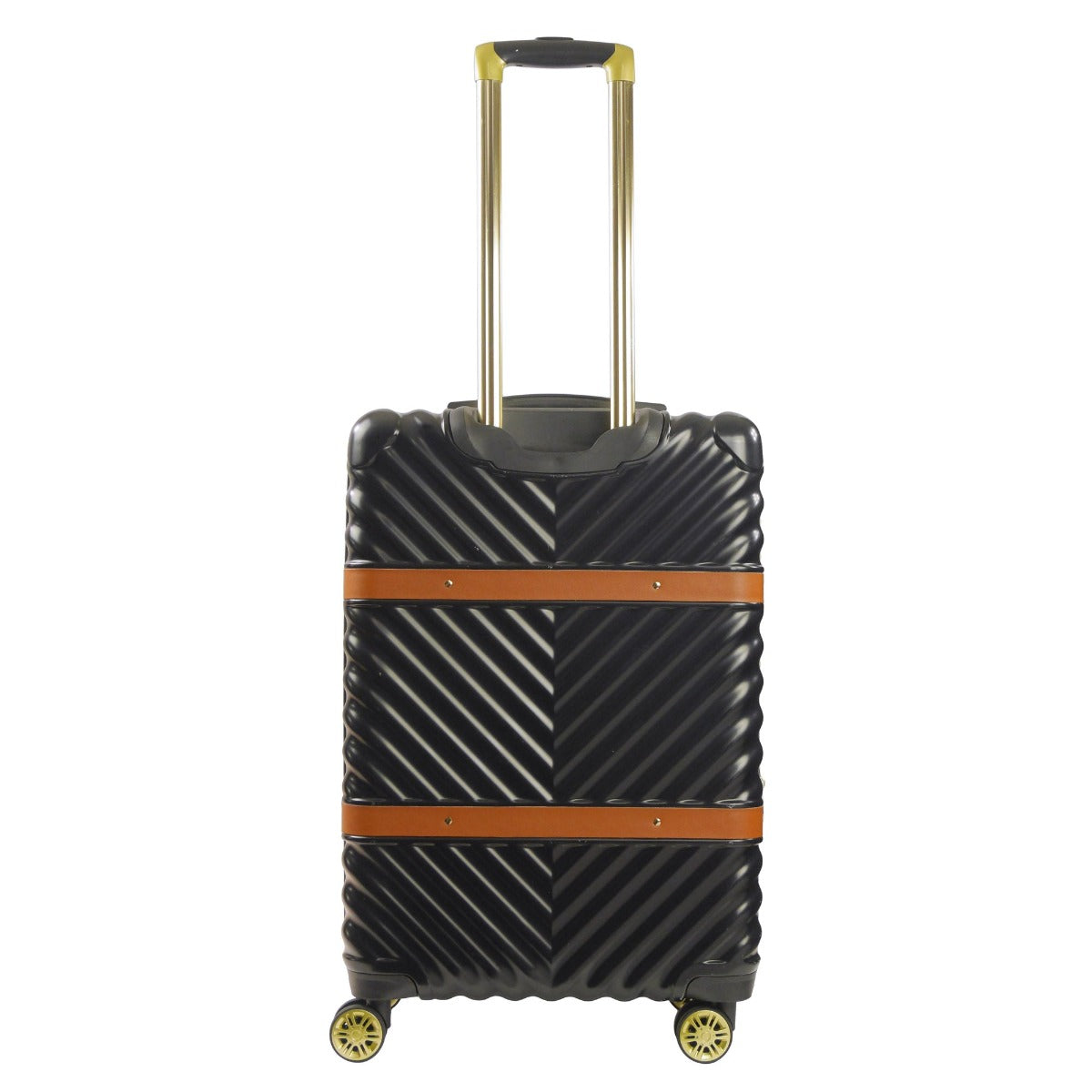 Christian Siriano New York Stella 25" hardside spinner suitcase black - best checked luggage for travelling