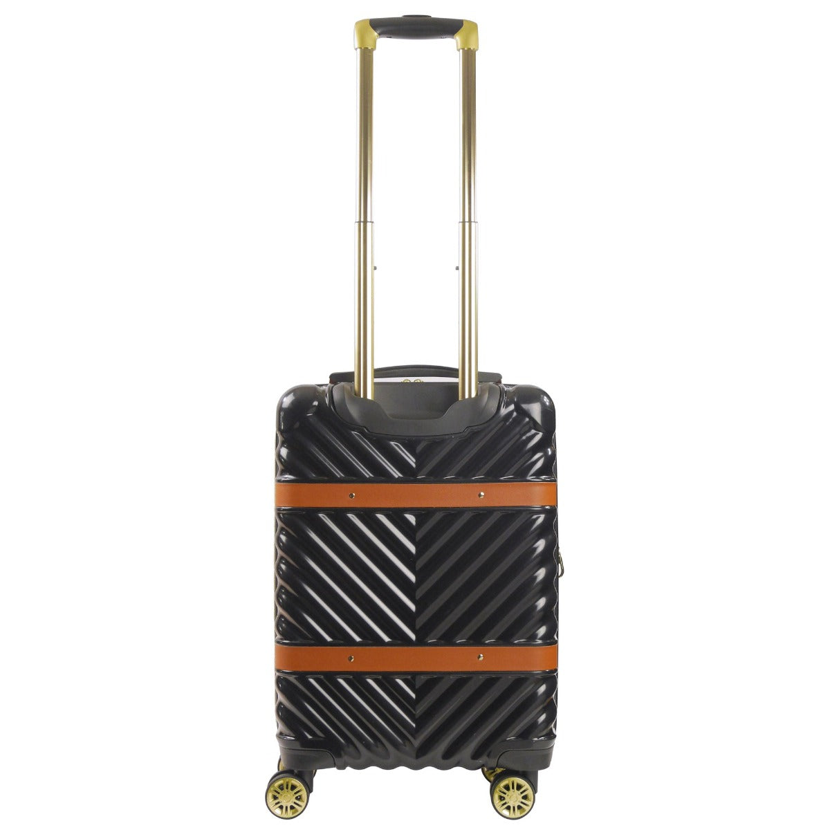 Christian Siriano New York Stella 22 inch hardside spinner suitcase black - best carry on luggage for travelling