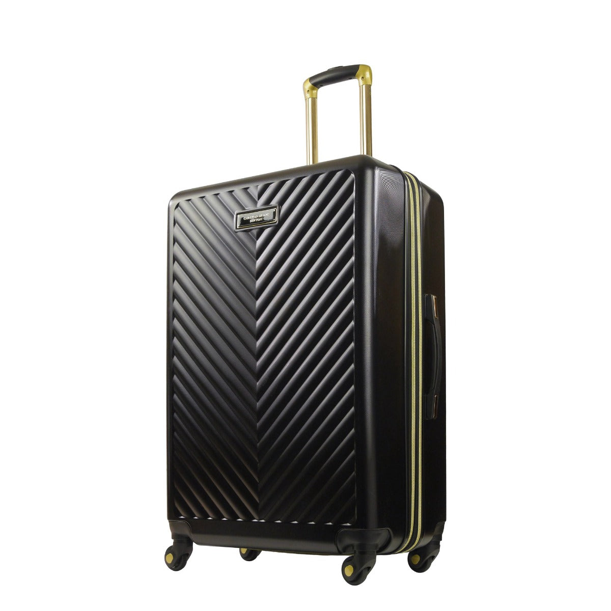 Christian Siriano Addie 29" checked luggage hardside spinner suitcase black - best suitcases for travelling 