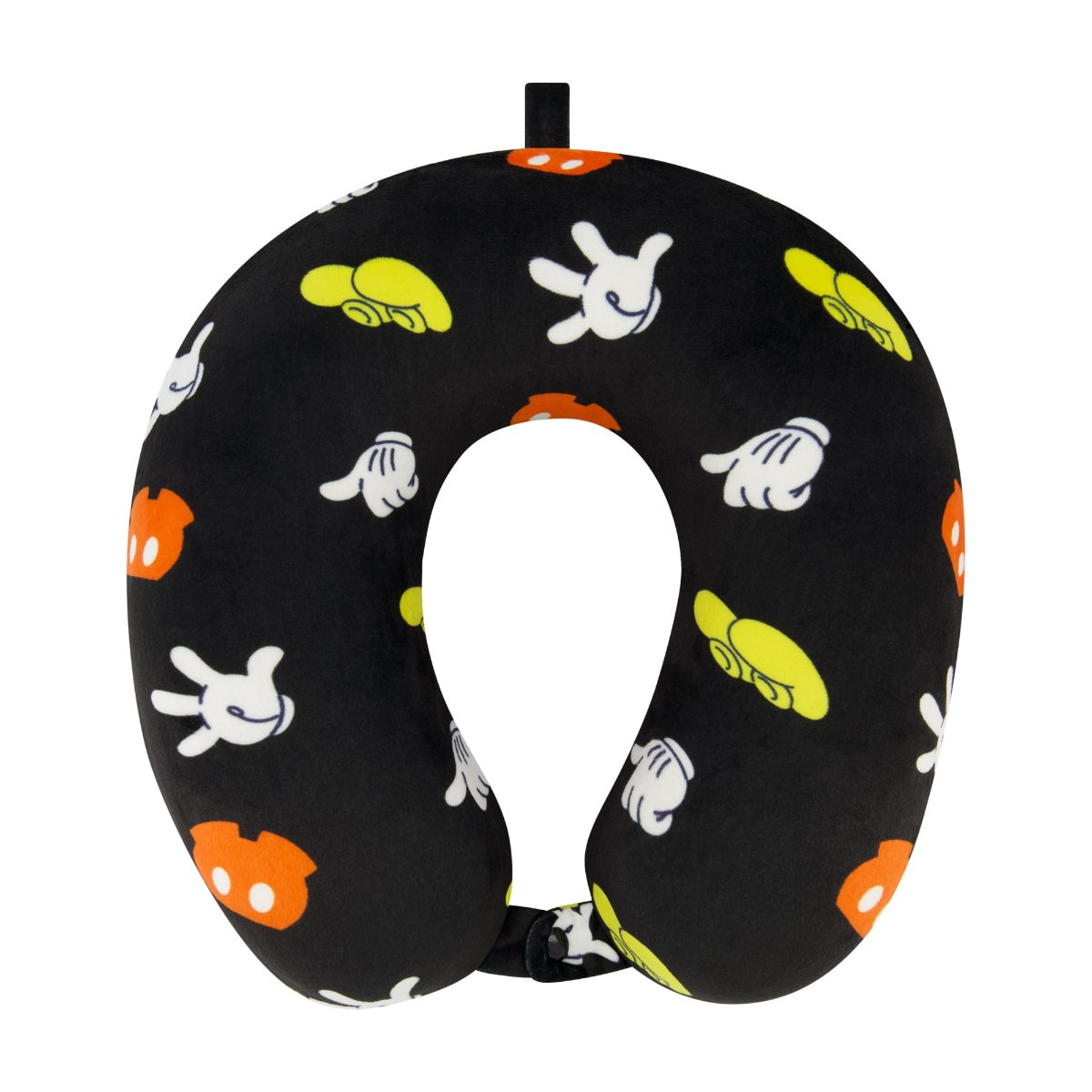 Disney Mickey Mouse Black  All-over Icons Memory Foam Travel pillow