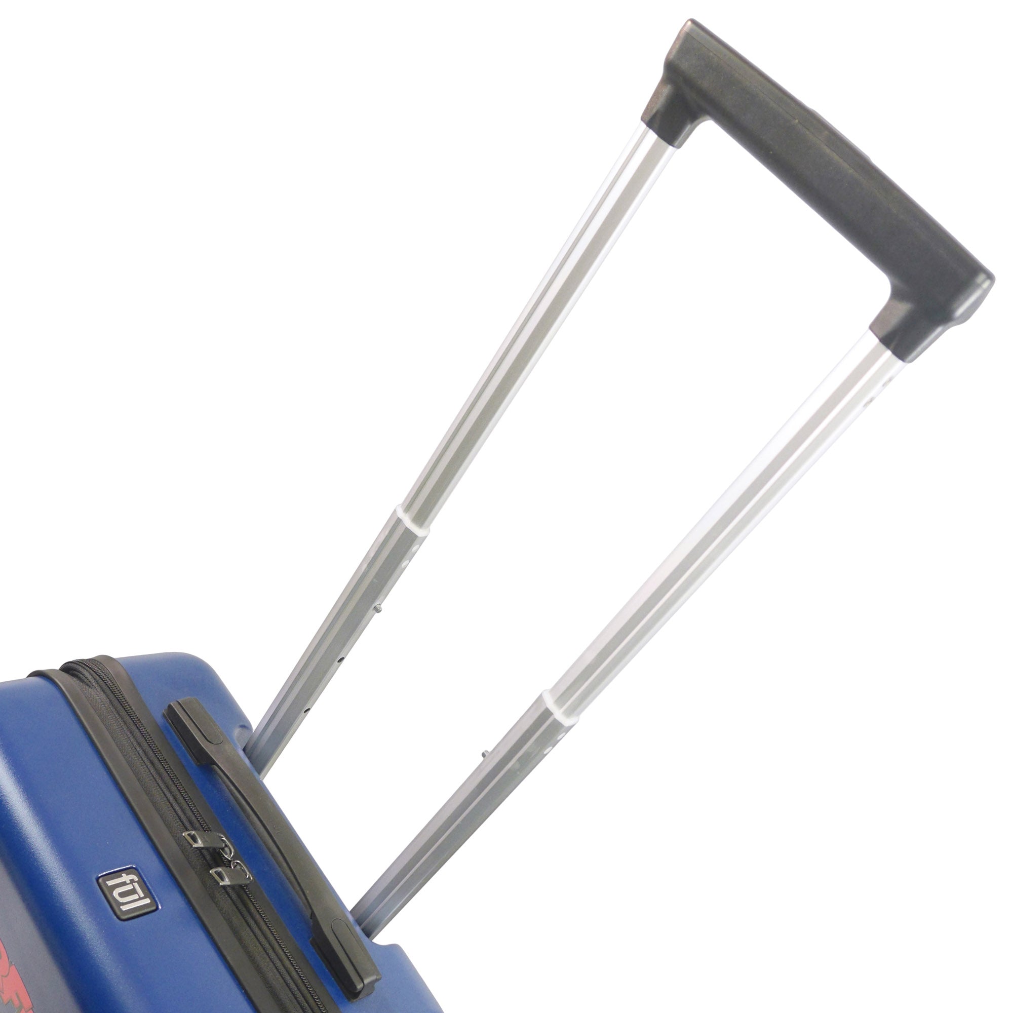 telescoping handle on stand up 4 wheel rolling spinner suitcase carry-on luggage