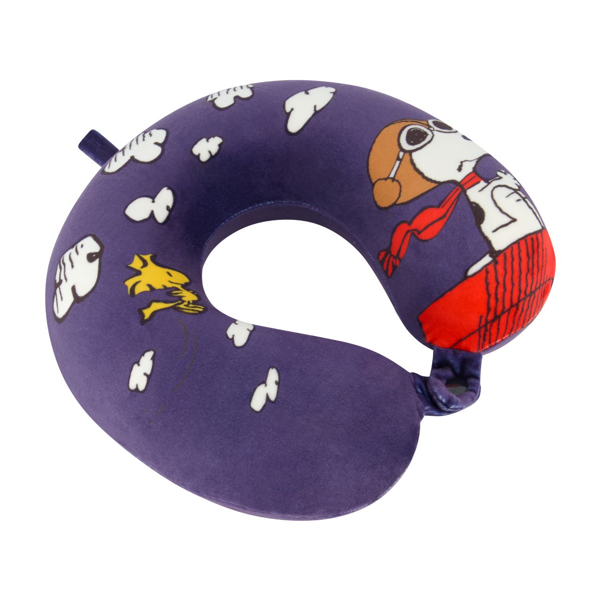 Peanuts Snoopy Woodstock Blue Memory Foam Travel Pillow