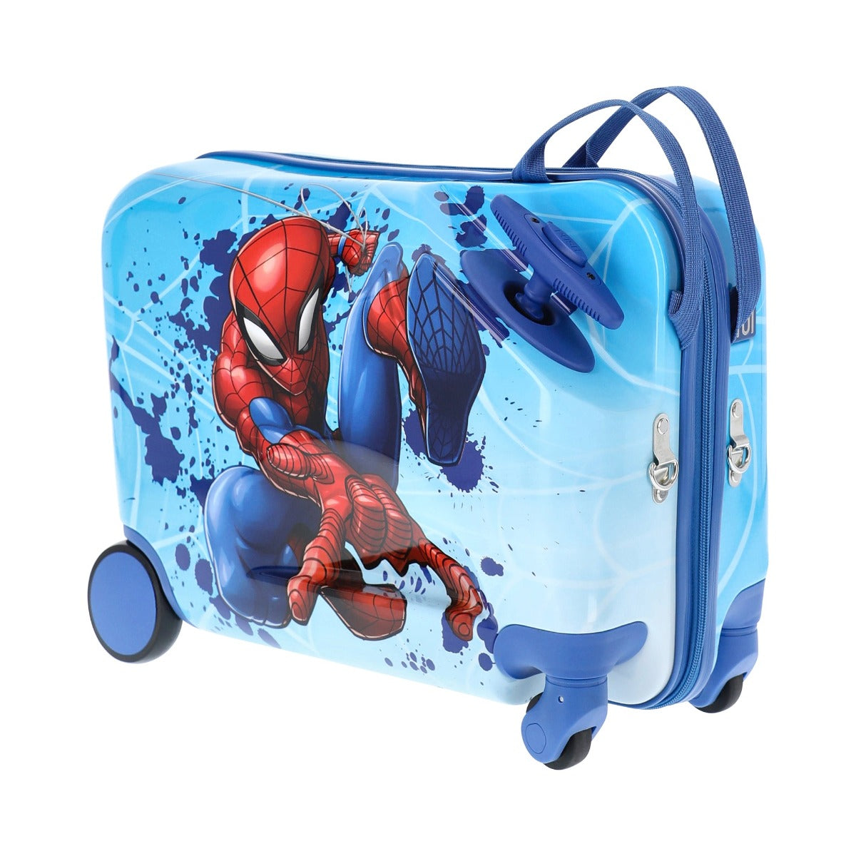 Spiderman ride store on suitcase