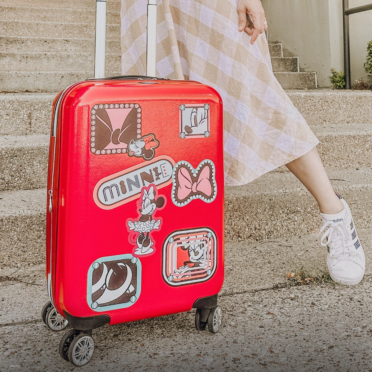 Disney Minnie Mouse Patch expandable spinner suitcase Fūl luggage red