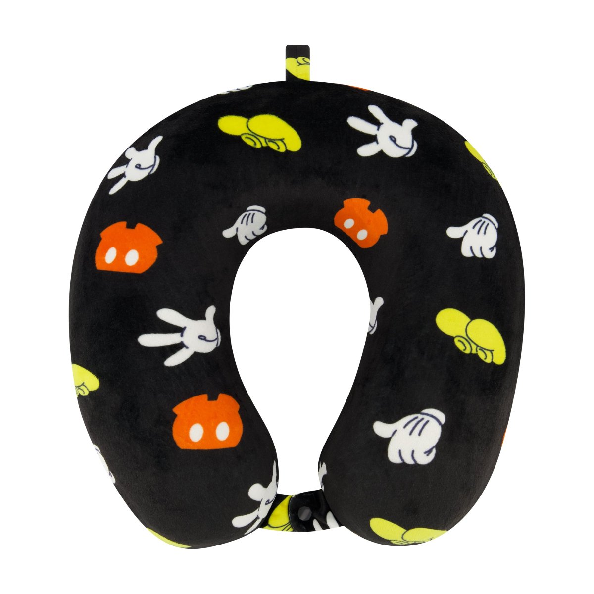 Disney Mickey Mouse Black  All-over Icons Memory Foam Travel pillow