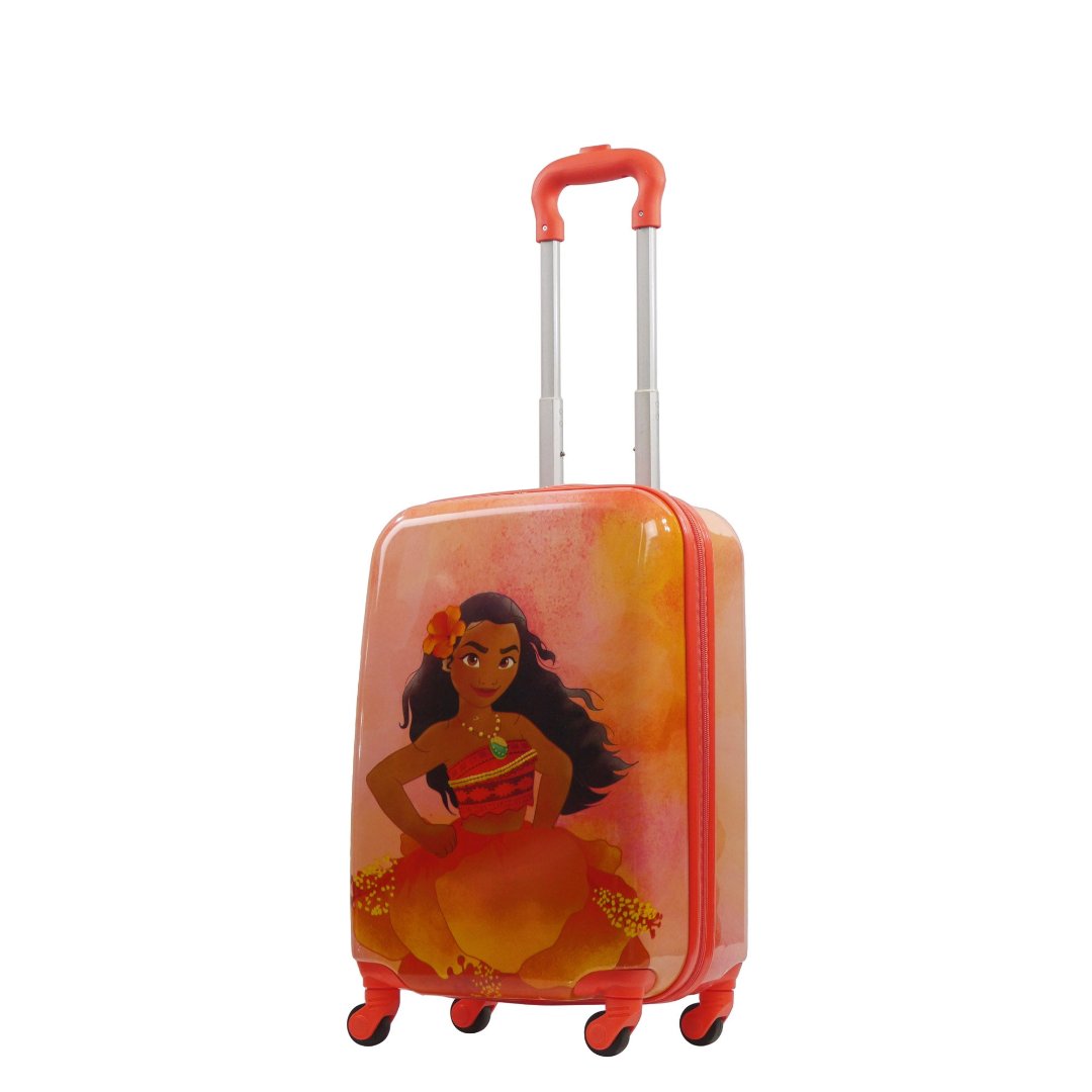 Disney Princess Moana Flower 20.5" Hard side kids spinner carry-on orange luggage by Ful