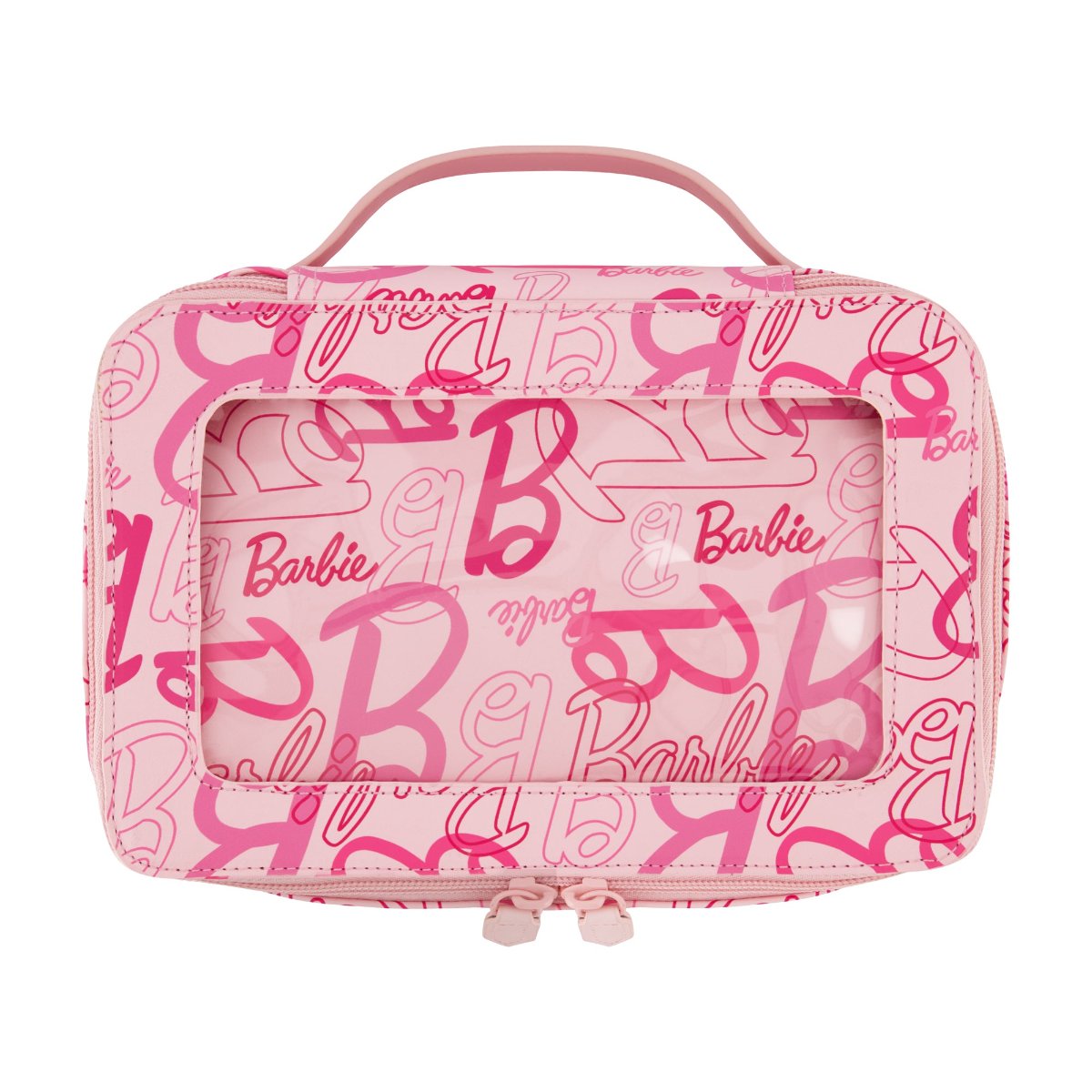 Barbie 2 Piece Pink Travel Cosmetic Case Set