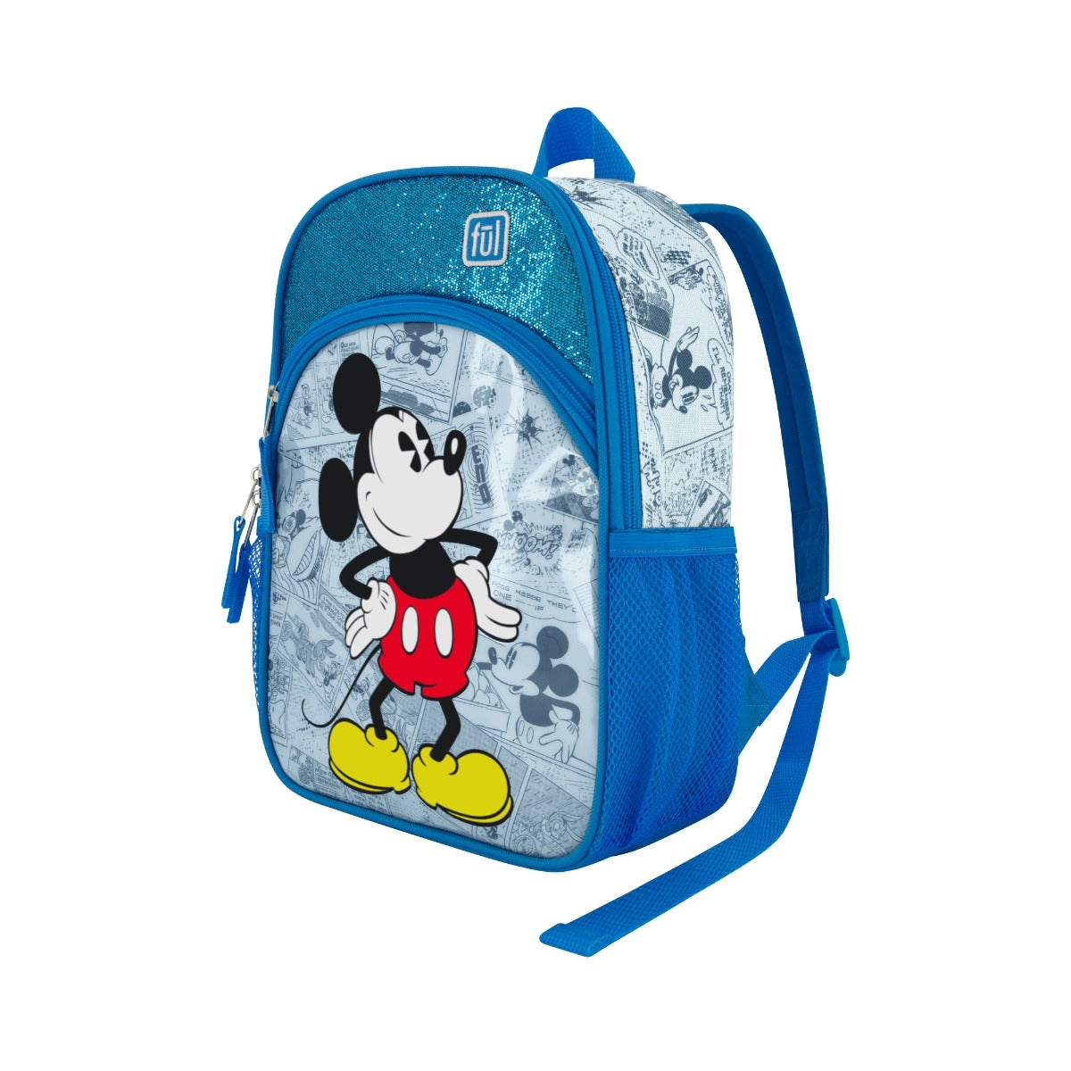 Blue Disney Heritage Mikey Mouse matching 2 piece set - kids 13" backpack for travel