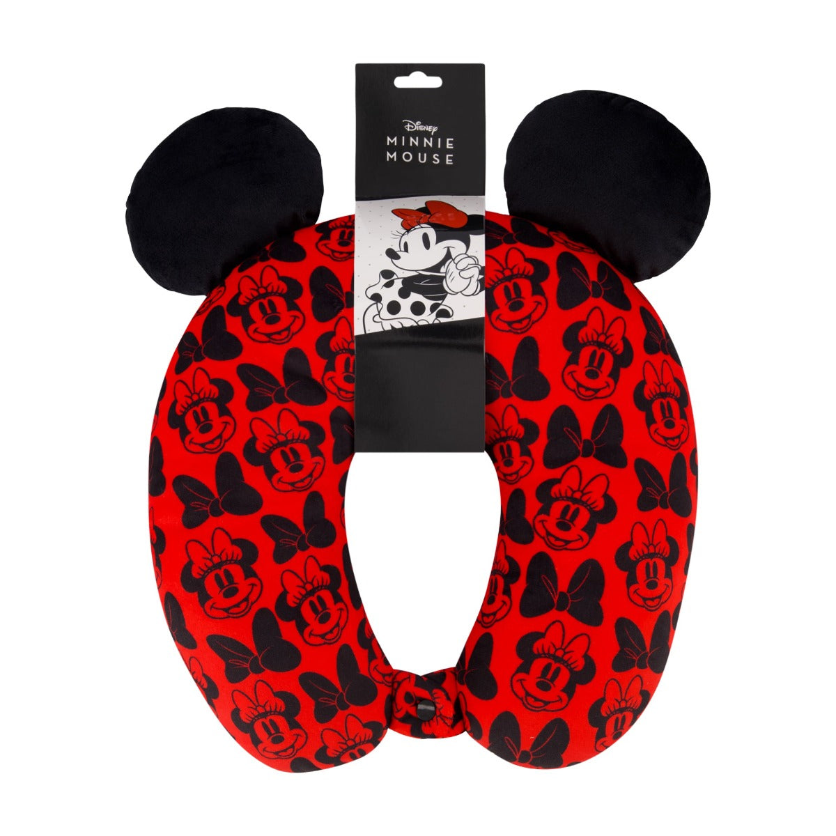 Ful disney minnie mouse red travel pillow with ears - best comfortable traveling neck pillows 