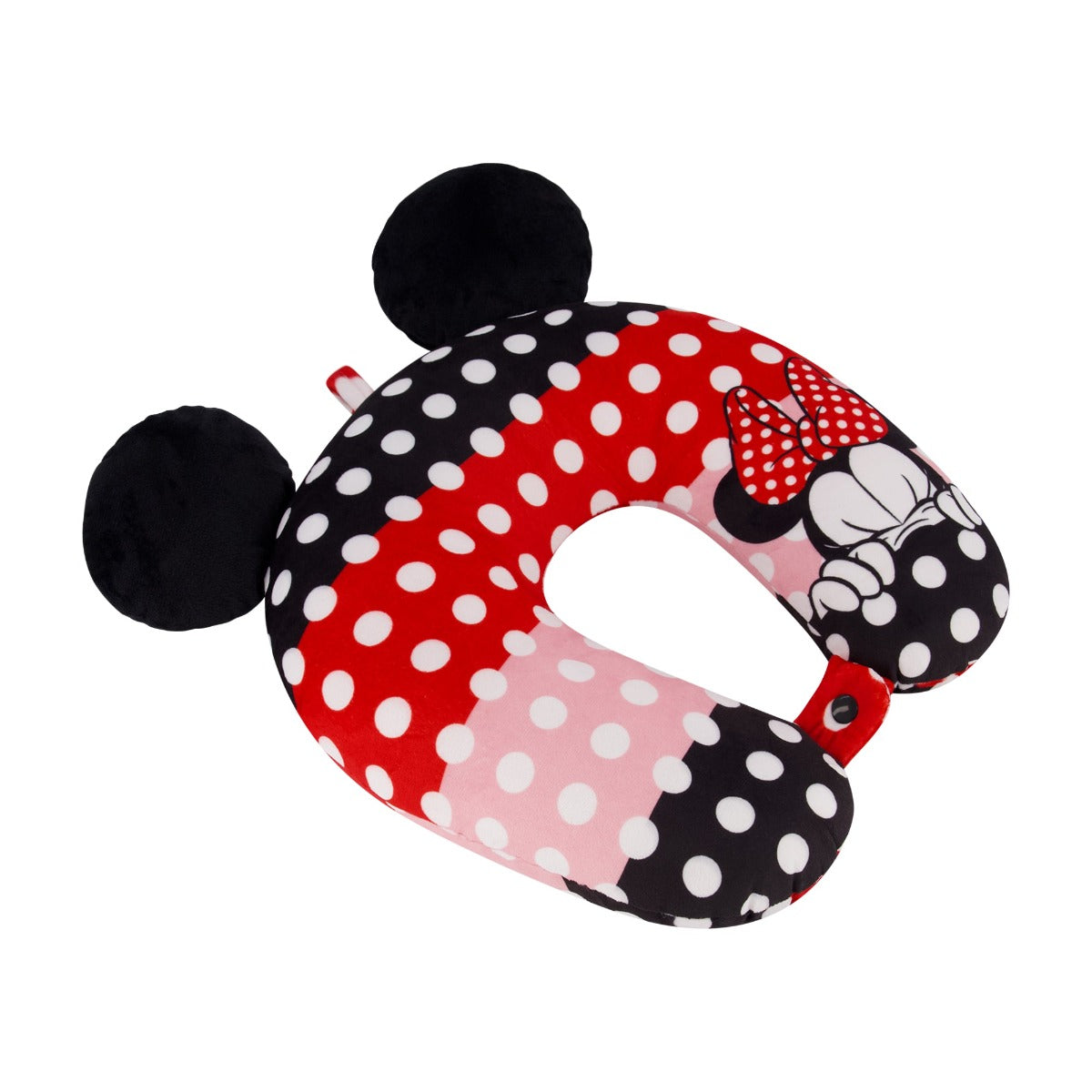 Ful disney minnie mouse three color polka dot ears neck pillow red black pink - traveling wrap neck pillows for kids and adults