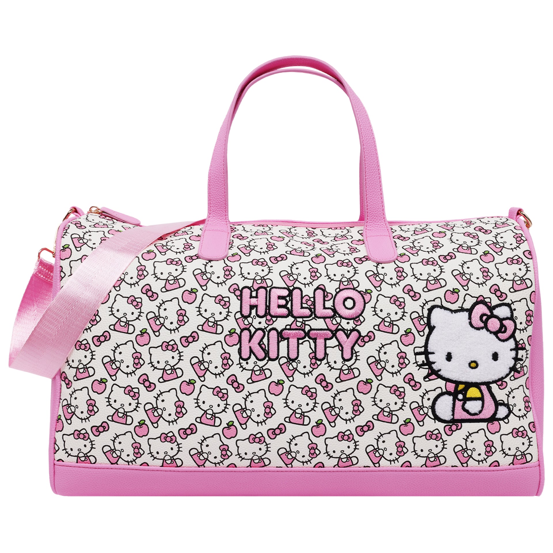 Ful Sanrio Hello Kitty Pink & White Weekender Duffel Bag Ful Sanrio Hello Kitty Pink & White Weekender Duffel Bag