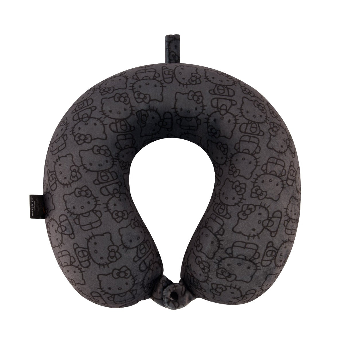 Black Ful Hello Kitty all over icon memory foam neck pillow - best travel pillows for traveling