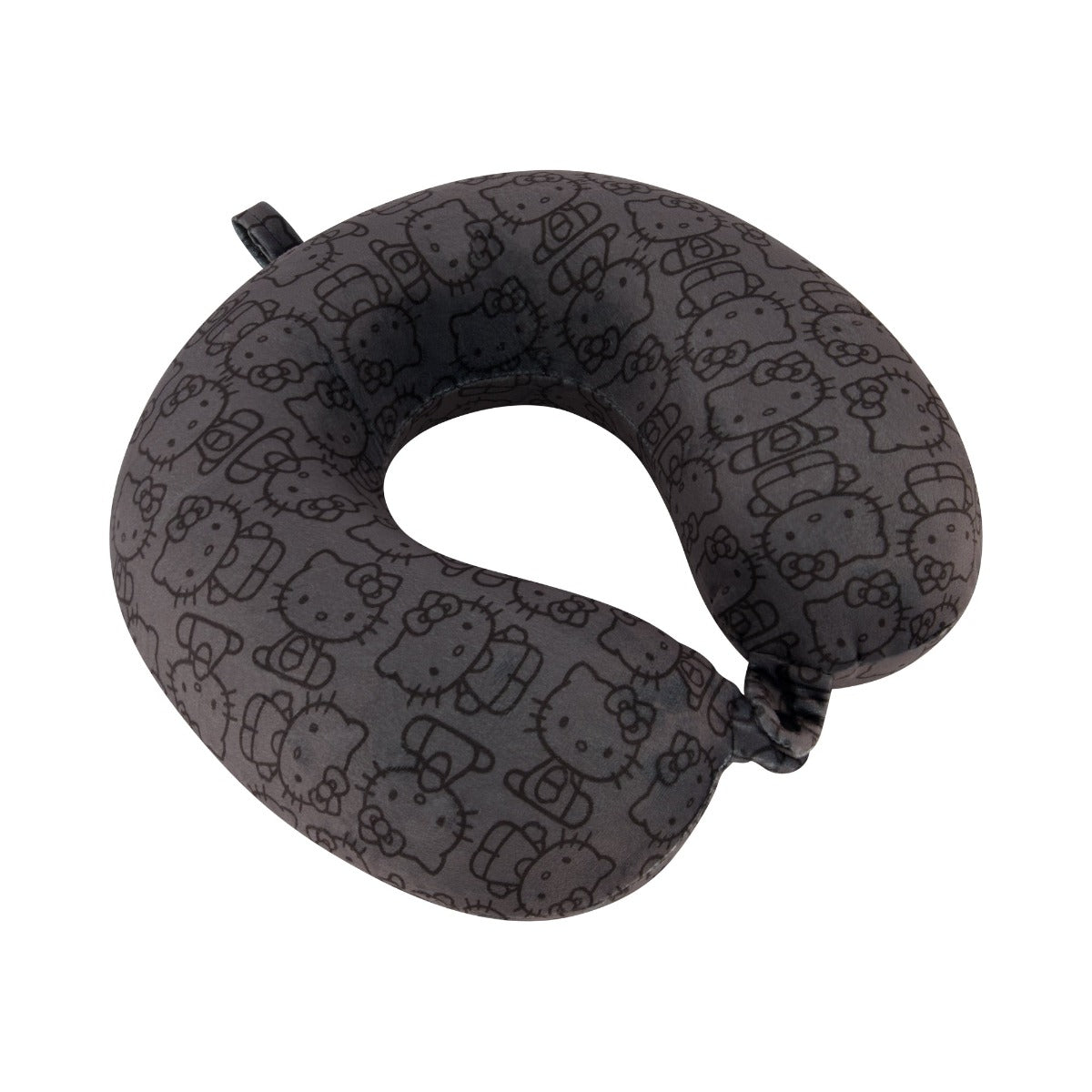 Black Ful Hello Kitty all over icon memory foam travel pillow - best neck pillows