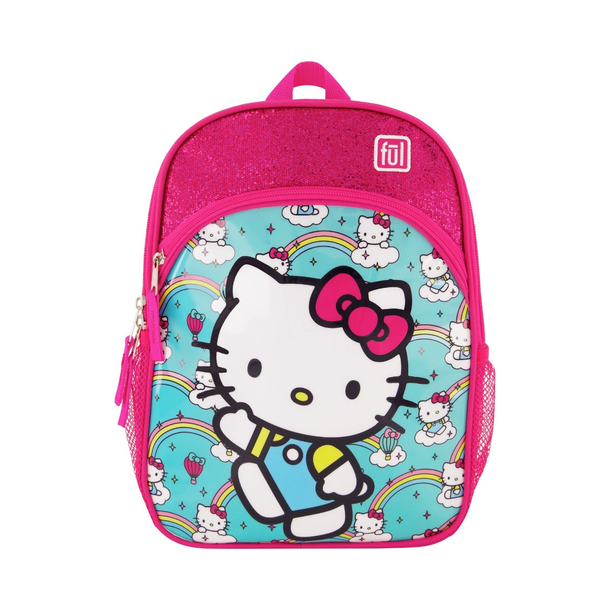 Hello Kitty Ful Rainbows matching 2 piece set - 13" carry-on backpack for kids