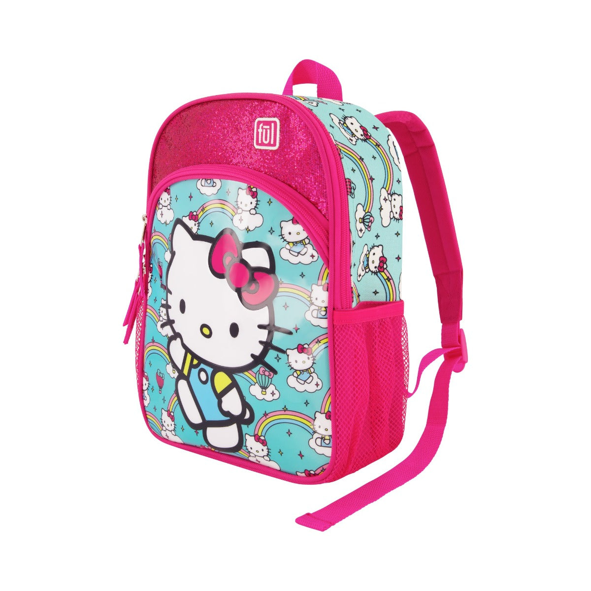 Hello Kitty Ful Rainbows matching 2 piece set - kids 13" carry on backpack for traveling