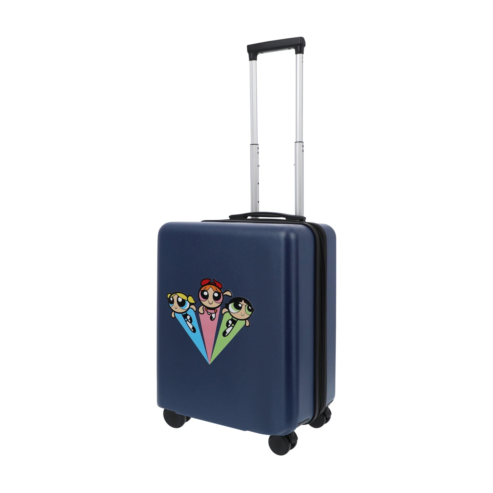 Navy blue WB powerpuff girls 22.5" carry-on spinner suitcase luggage by Ful
