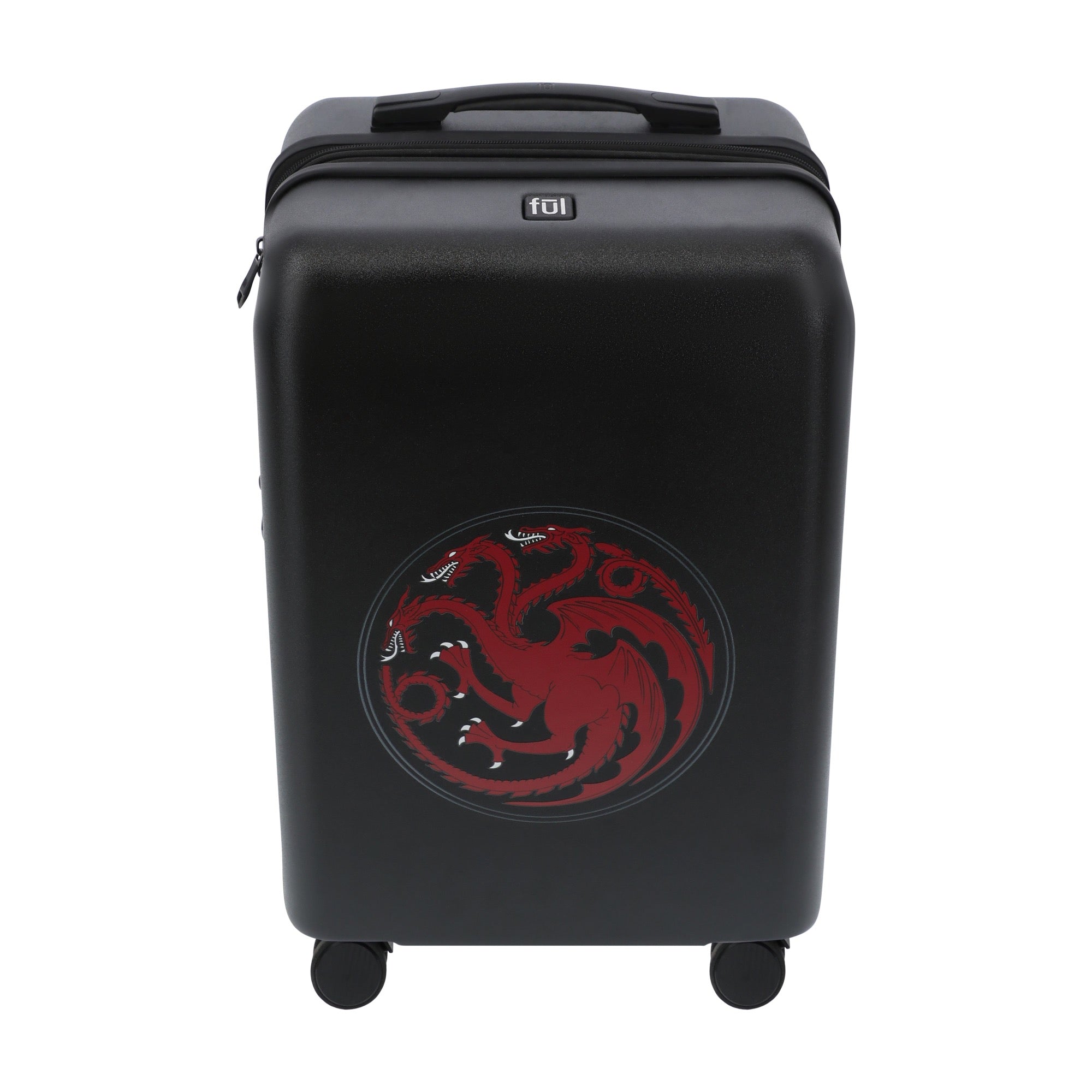 Black WB game of thrones 22.5" carry-on spinner suitcase luggage by Ful