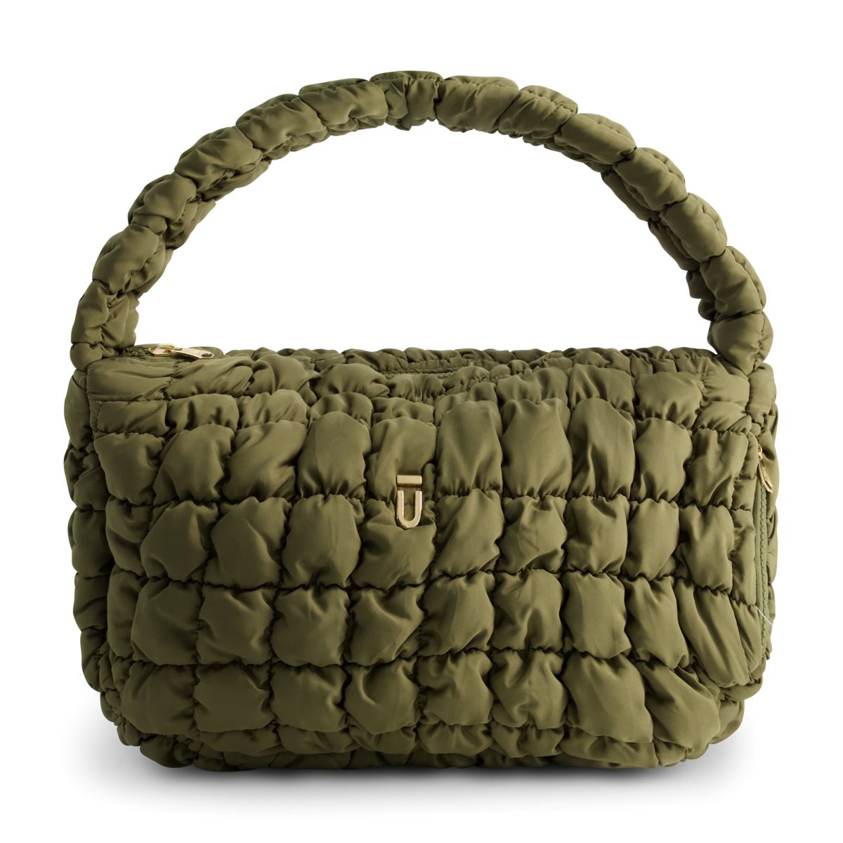 Olive green quilted puffer slouchy Handbag Bag - cute stylish handbags & bags by Ful