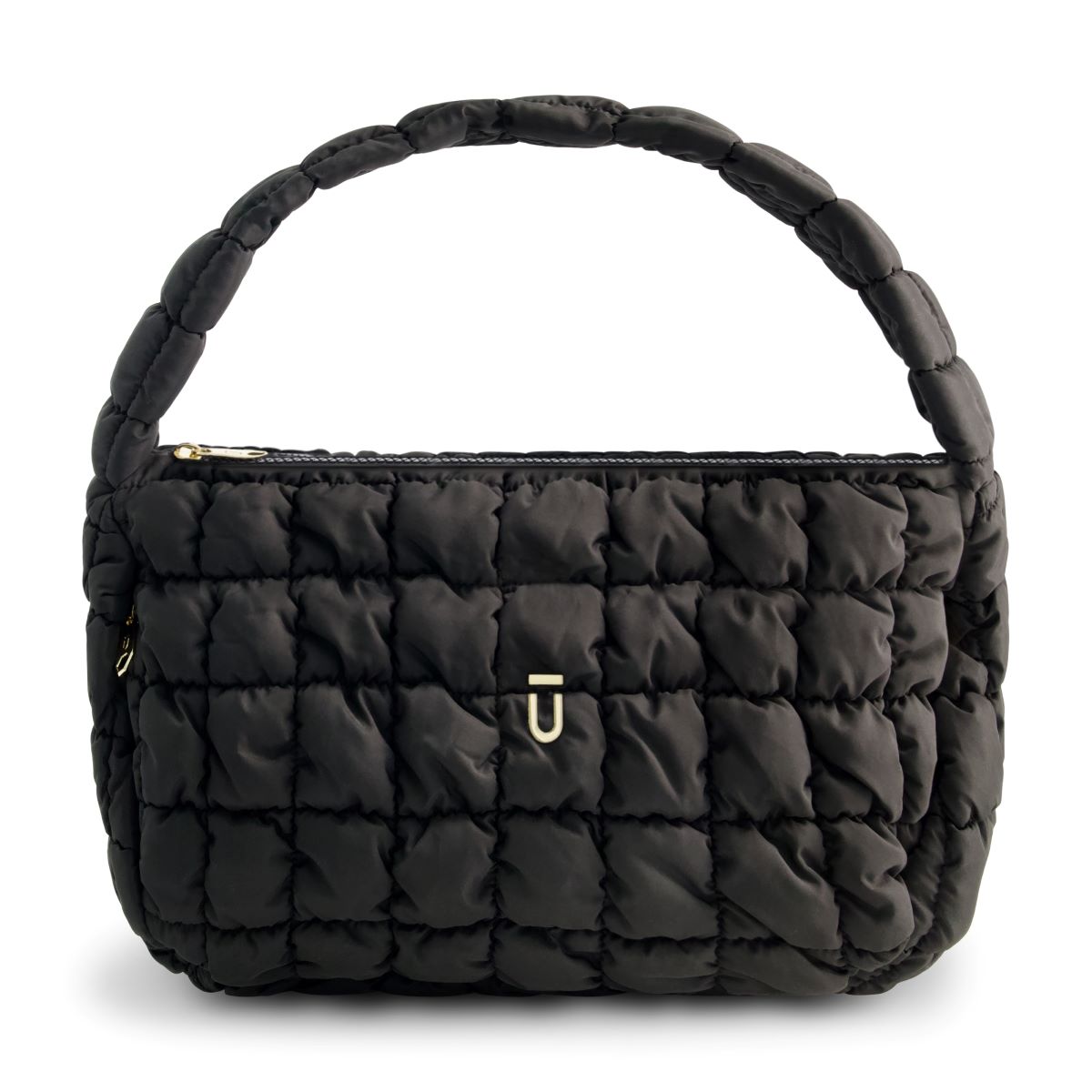 Black quilted puffer slouchy Handbag Bag - cute stylish handbags & bags by Ful