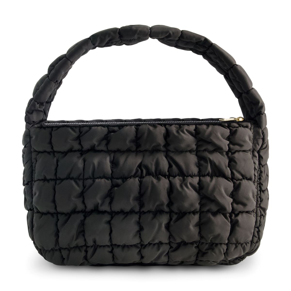 Black quilted puffer slouchy Handbag Bag - cute stylish handbags & bags by Ful