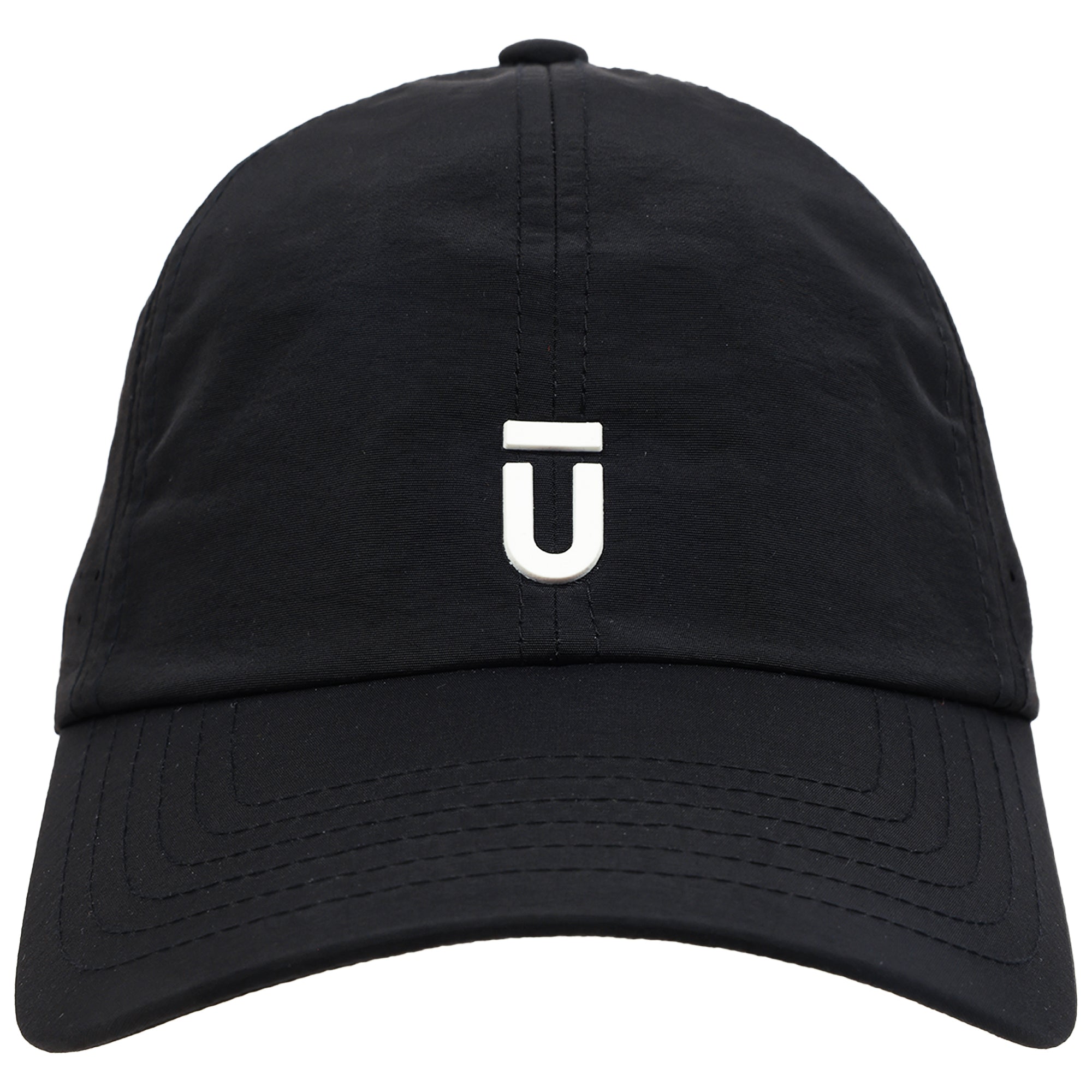 FŪL Perforated Stripe Nylon Cap with 3D Rubber Logo and Elastic Logo Backstrap