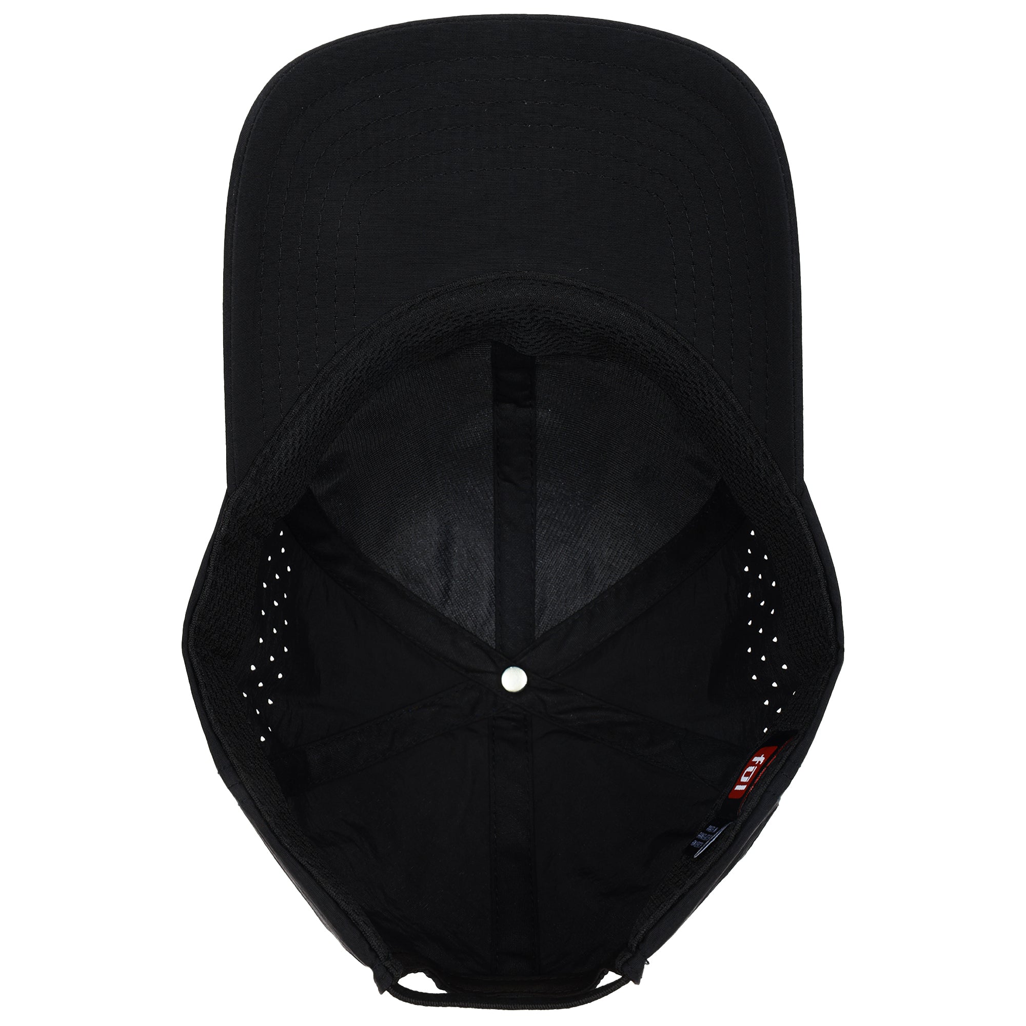 FŪL Perforated Stripe Nylon Cap with 3D Rubber Logo and Elastic Logo Backstrap