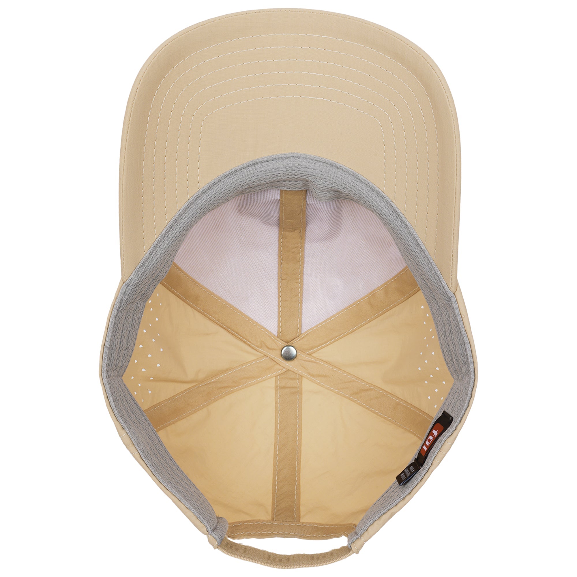 FŪL Perforated Stripe Nylon Cap with 3D Rubber Logo and Elastic Logo Backstrap