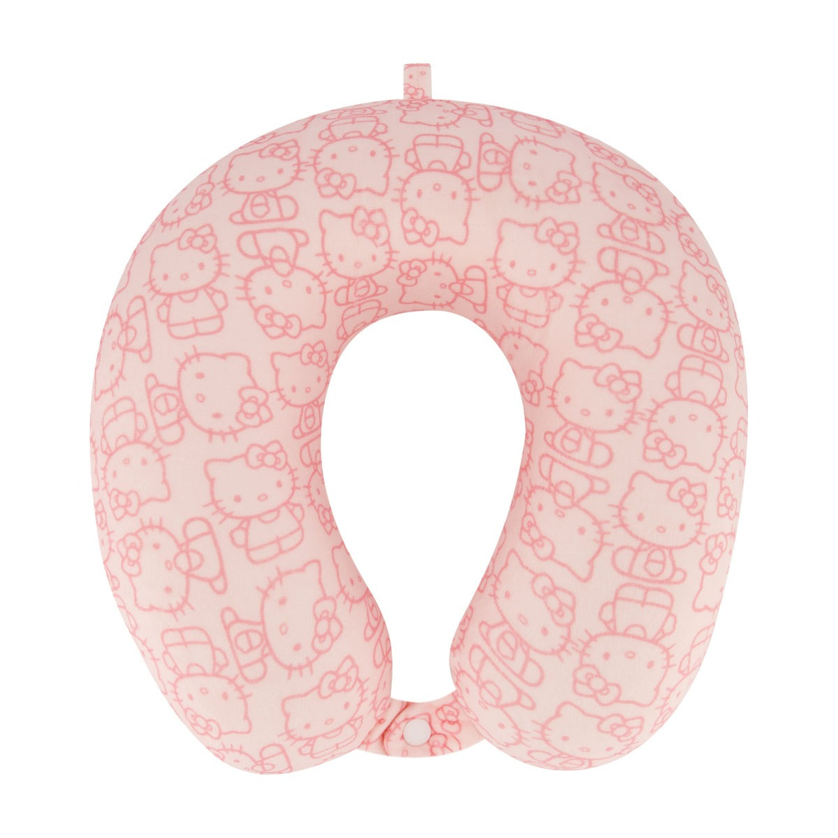 Pink Ful Hello Kitty All over icon memory foam travel neck pillow