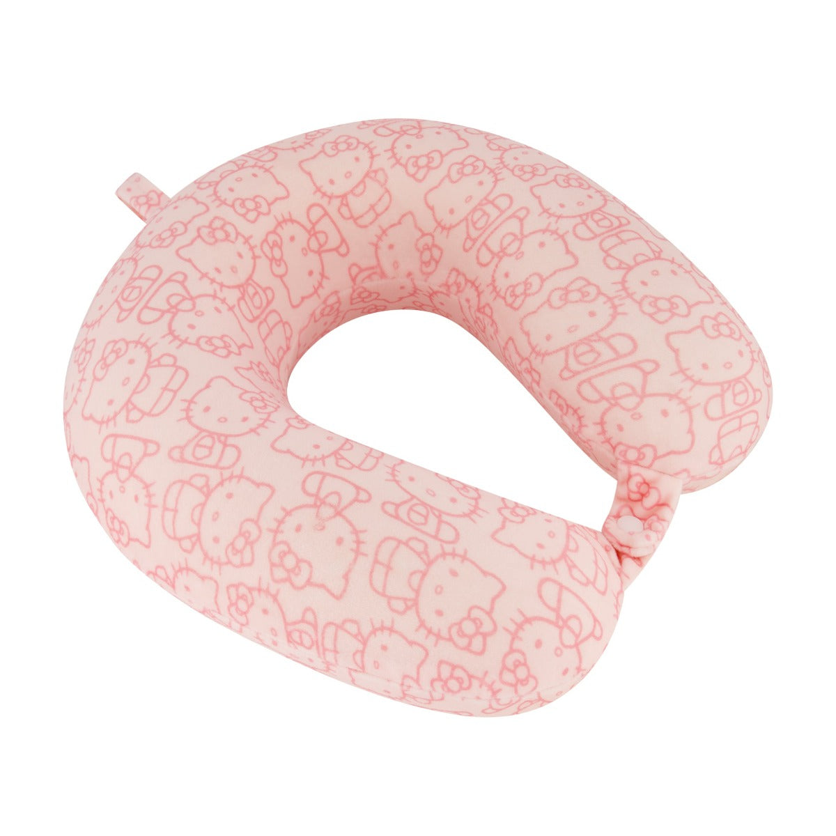 Pink Ful Hello Kitty All over icon memory foam travel pillow - best neck pillows for traveling