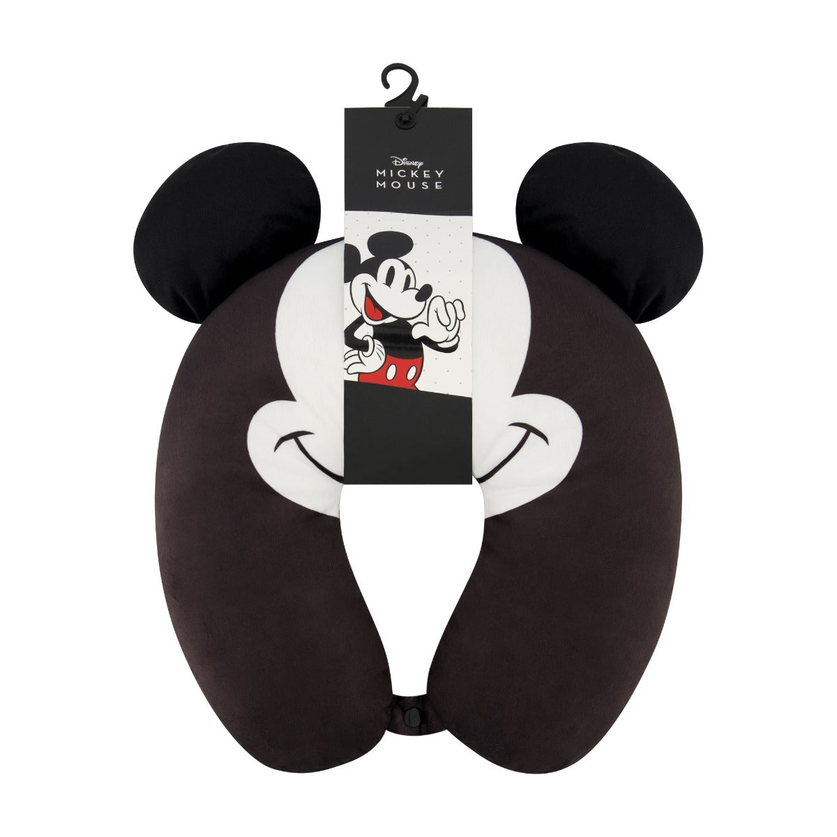 Black Ful Disney Mickey Mouse travel pillow with ears - best neck pillows for adults and children