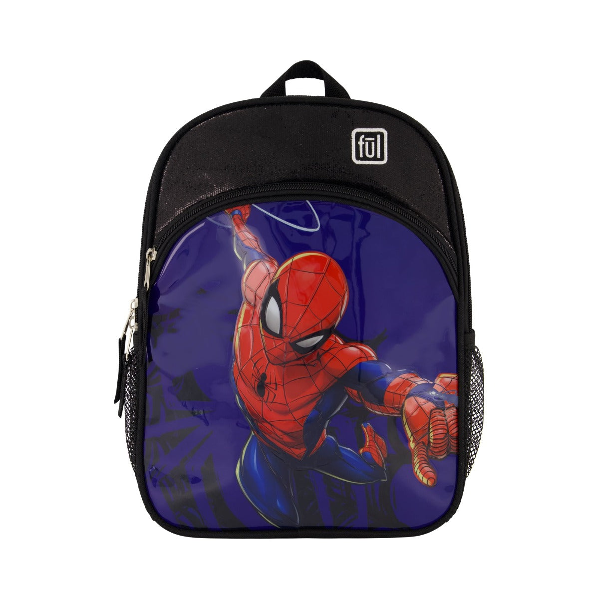 Blue Ful Marvel Spiderman Web matching 2 piece set - 13" carry-on kids backpack for traveling