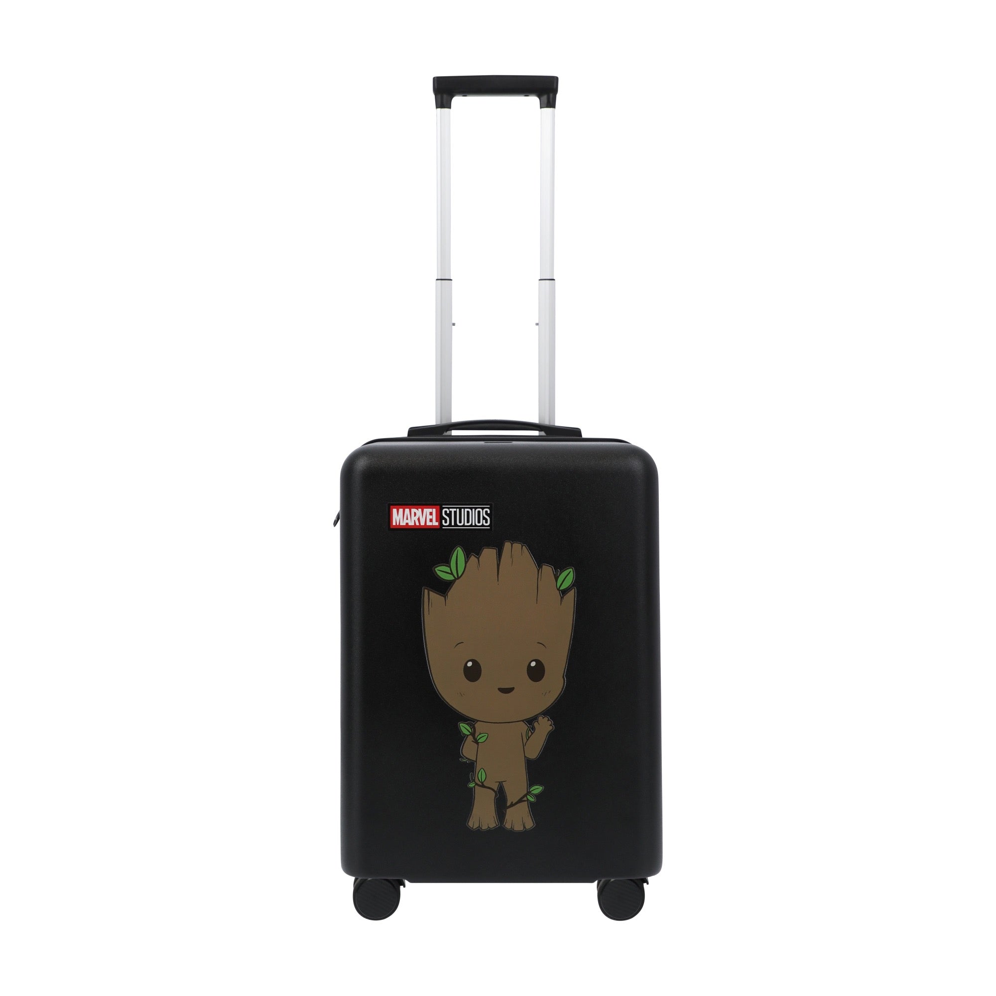 Black marvel baby groot 22.5" carry-on spinner suitcase luggage by Ful