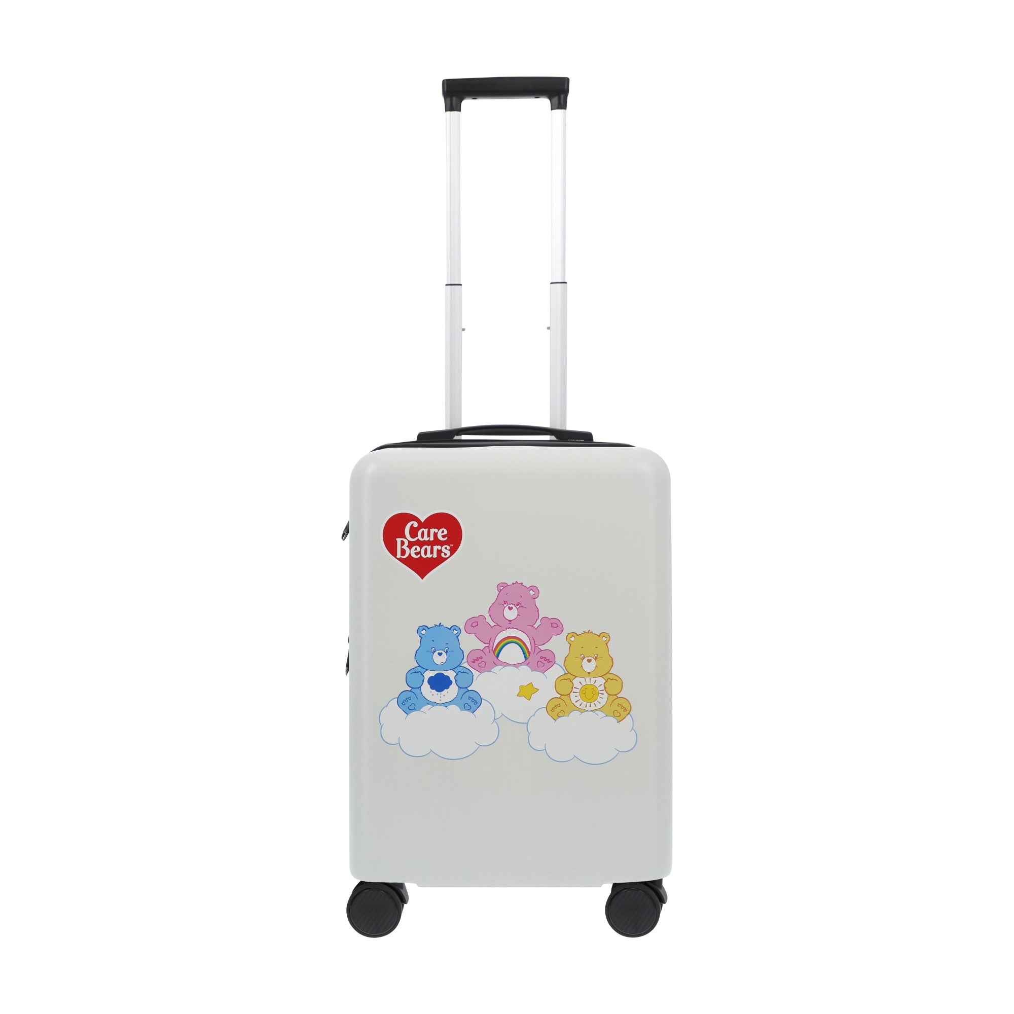 White cloudco care bears 22.5" carry-on spinner suitcase luggage by Ful