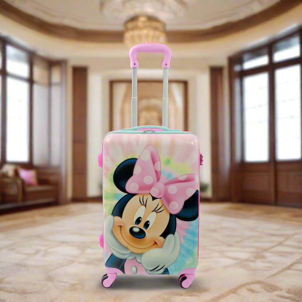 Disney Minnie Mouse kids rolling luggage carry on spinner suitcase