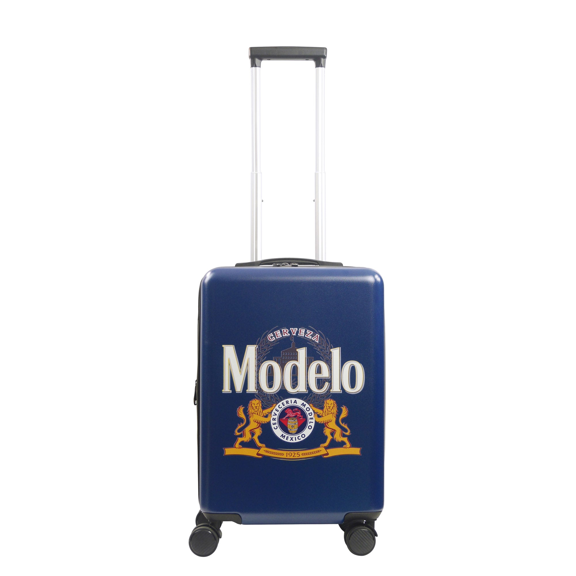 Modelo 22.5" Navy Blue Carry-On Hard Side Rolling Luggage Spinner Suitcase by Ful