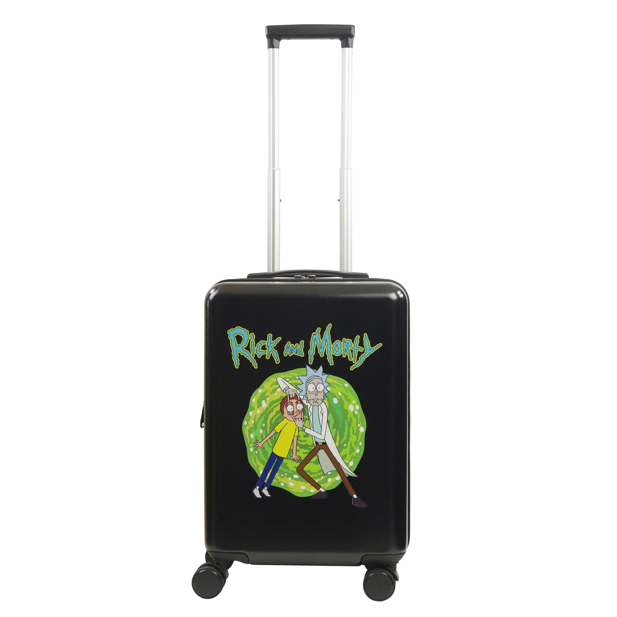 Rick and Morty Ful 22.5" Black Carry-On Hard Side Spinner  Suitcase Rolling Luggage