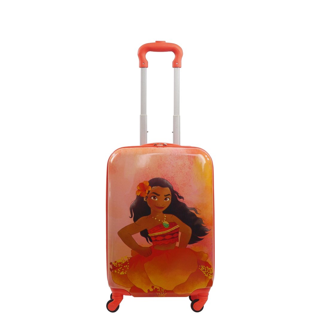 Disney Princess Moana Flower 20.5" Hard side kids spinner carry-on orange luggage by Ful