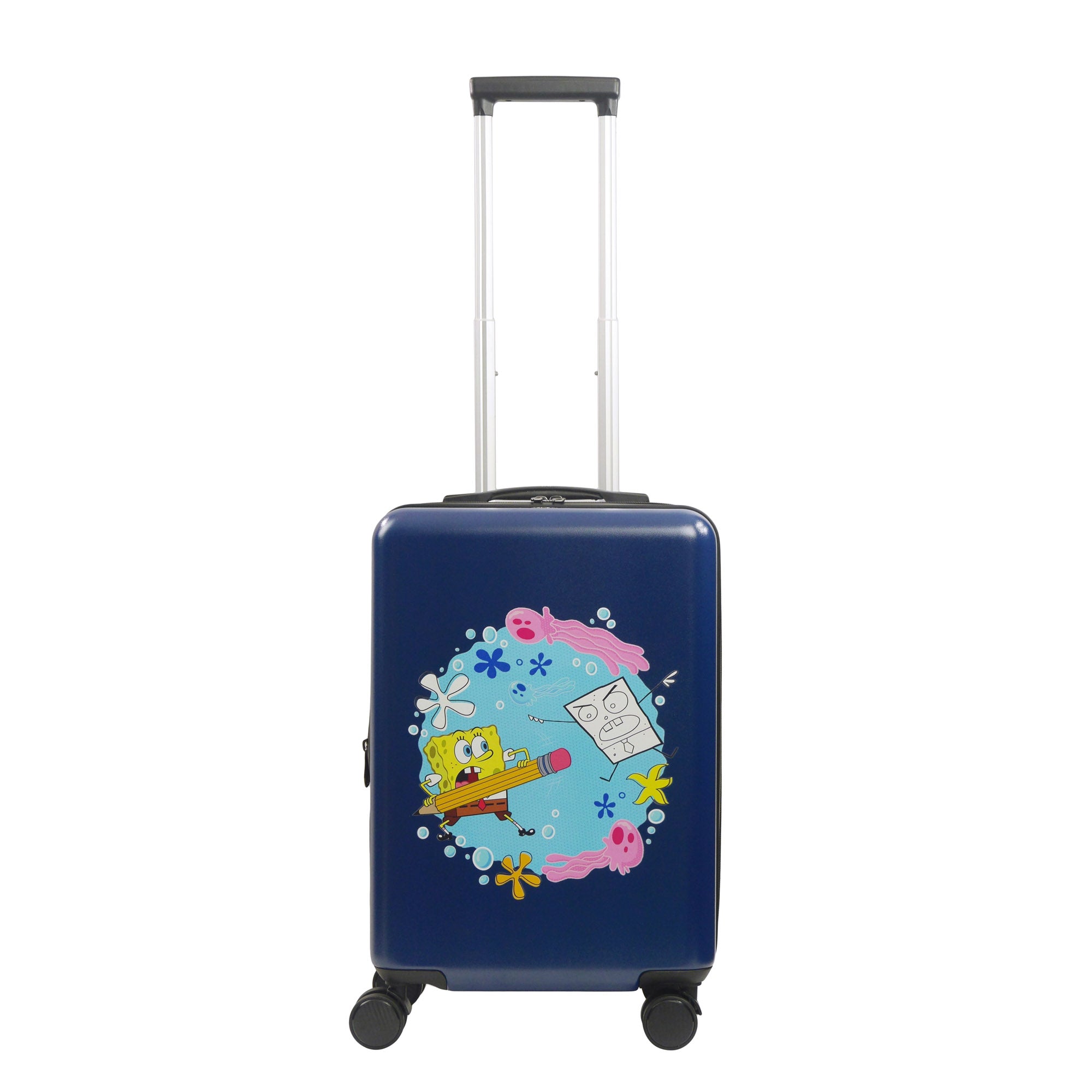 Nickelodeon SpongeBob SquarePants Ful 22.5" Navy Blue Hard Side Carry-On Spinner Suitcase Rolling Luggage