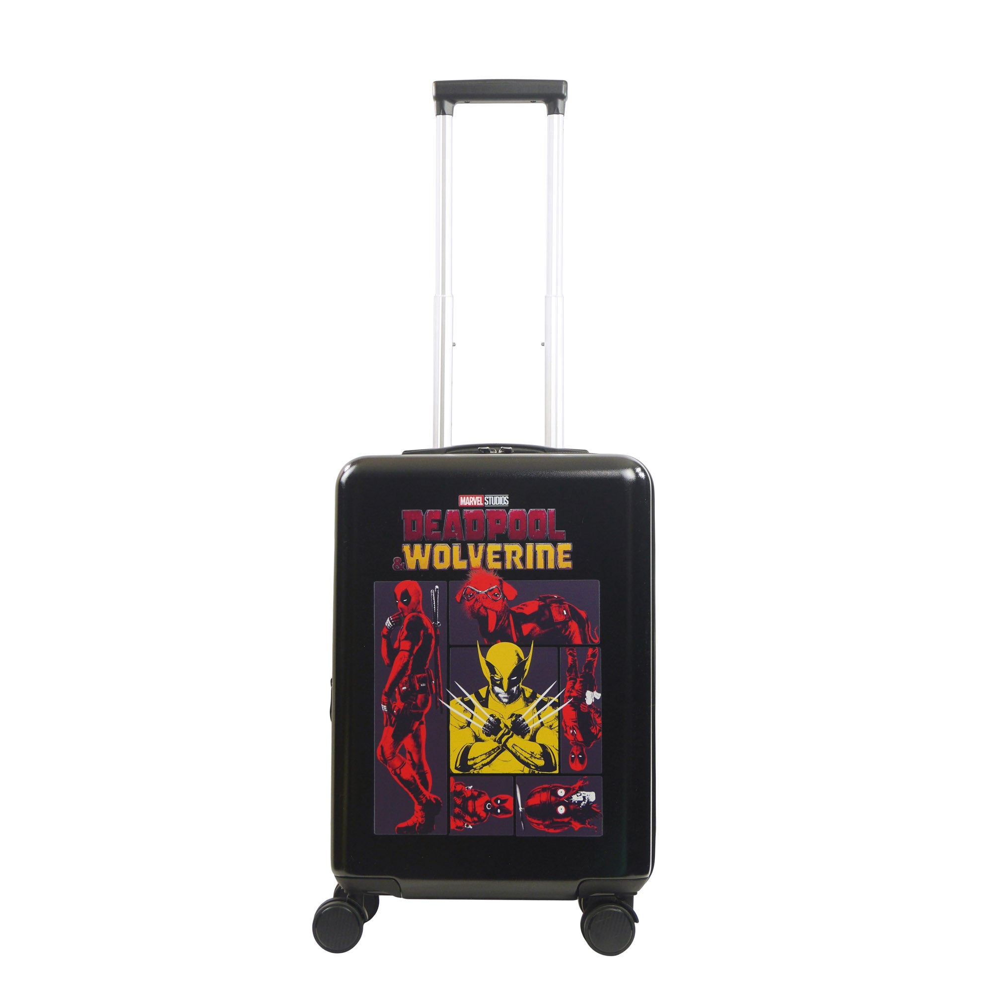 Marvel Deadpool & Wolverine Ful 22.5" Black Carry-On Spinner Suitcase Rolling Luggage