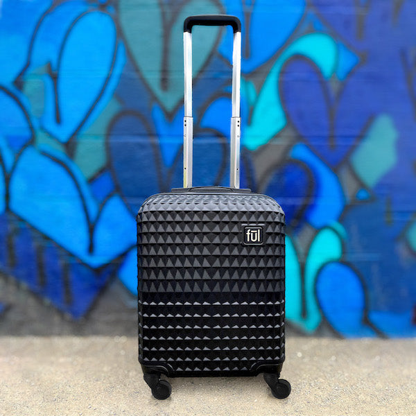 ful black carry-on spinner suitcase hardside luggage